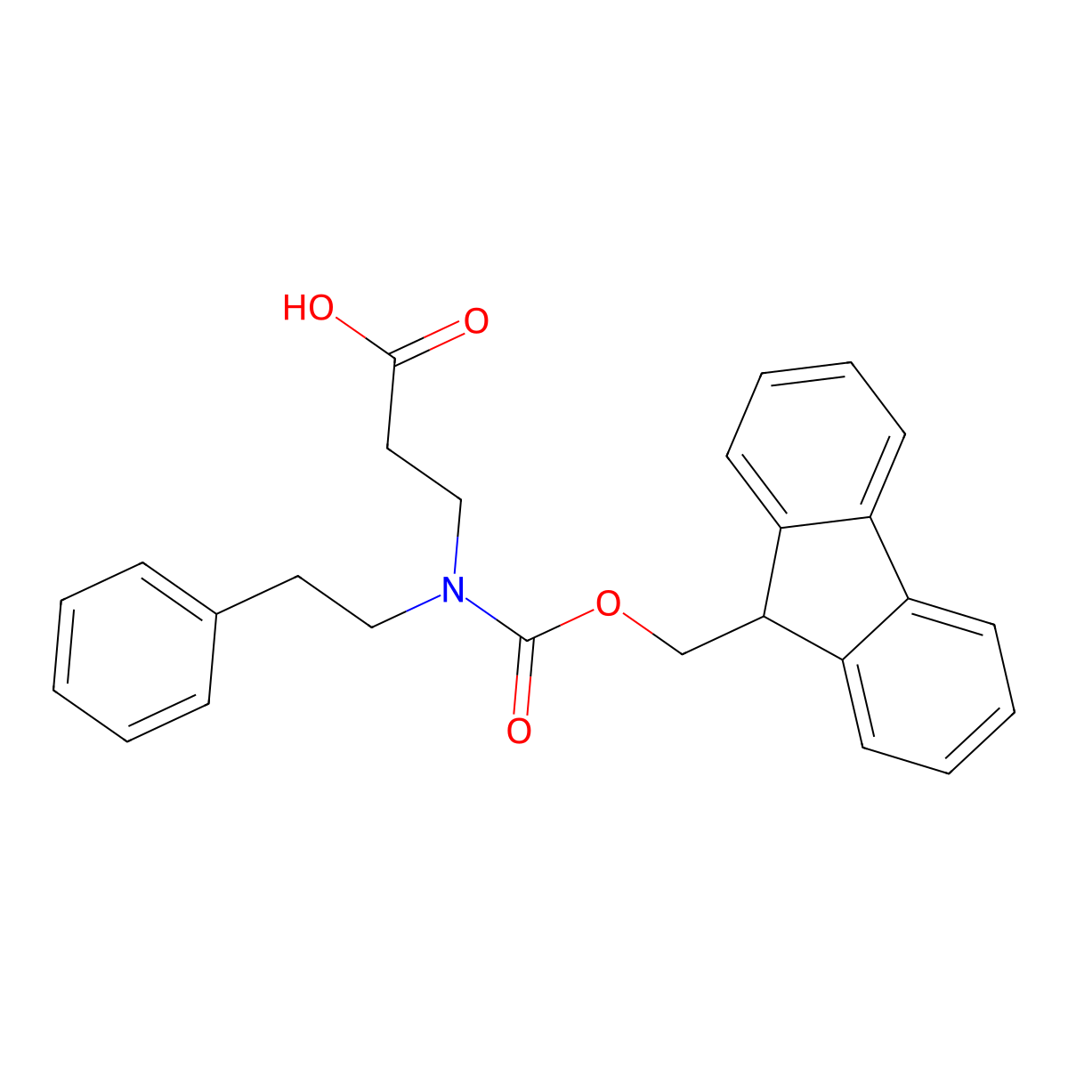 3-({[(9H-fluoren-9-yl)methoxy]carbonyl}(2-phenylethyl)amino)propanoic acid molecular structure, CAS 2138234-69-0