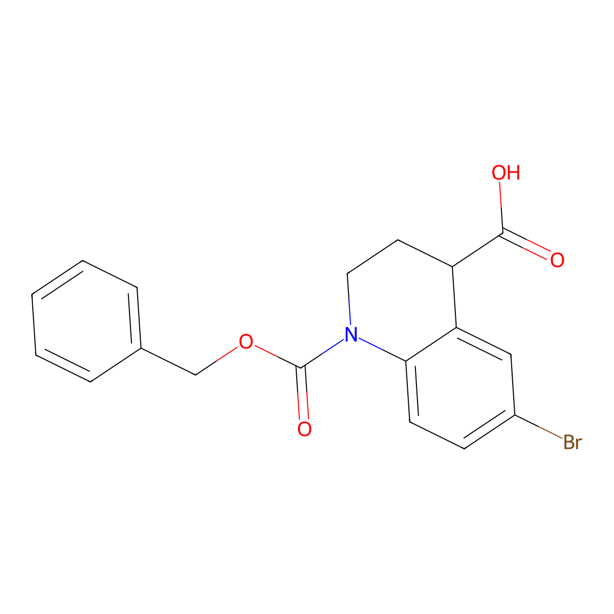 1-[(Benzyloxy)carbonyl]-6-bromo-1,2,3,4-tetrahydroquinoline-4-carboxylic acid molecular structure, CAS 2138234-71-4