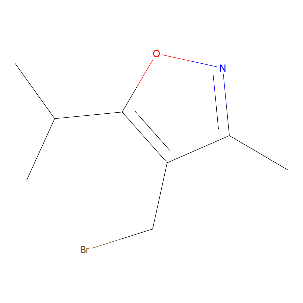 4-(Bromomethyl)-5-isopropyl-3-methylisoxazole molecular structure, CAS 2138235-56-8