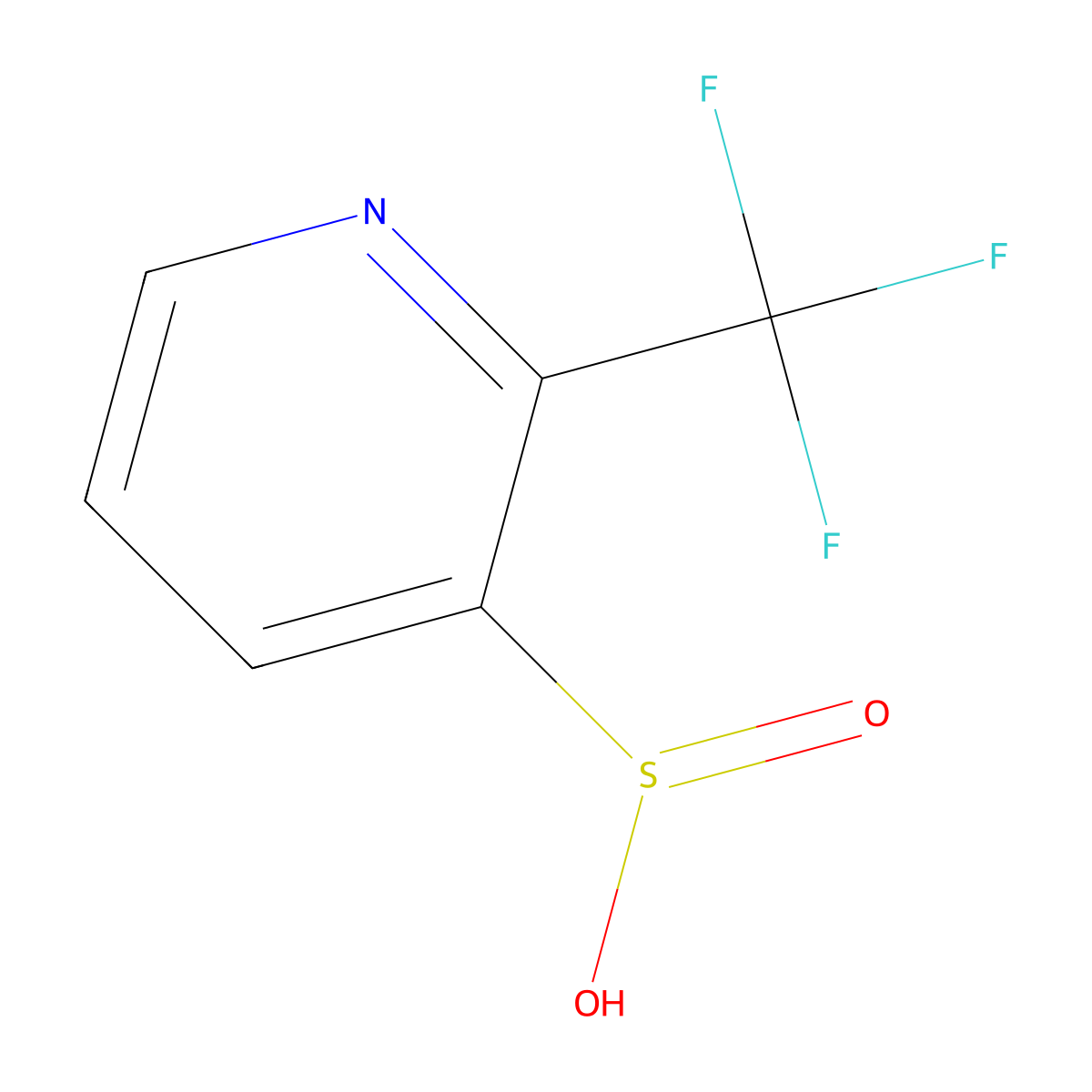 2-(Trifluoromethyl)pyridine-3-sulfinic acid molecular structure, CAS 2138235-63-7