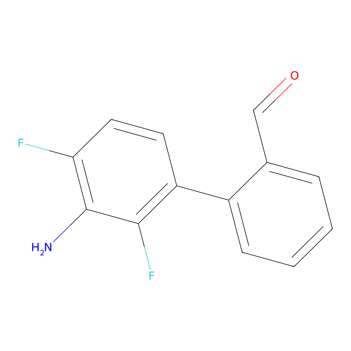 2-(3-Amino-2,4-difluorophenyl)benzaldehyde molecular structure, CAS 2138235-95-5