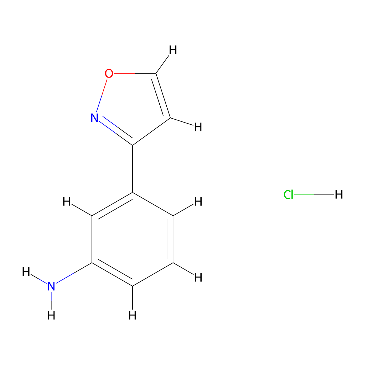 3-(1,2-Oxazol-3-yl)aniline hydrochloride molecular structure, CAS 2138236-02-7