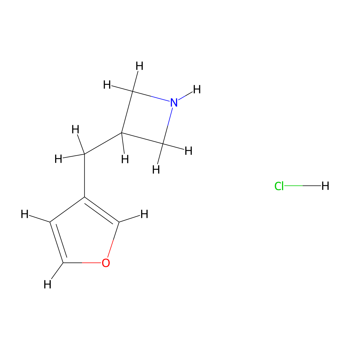 3-((Furan-3-yl)methyl)azetidine hydrochloride molecular structure, CAS 2138236-20-9