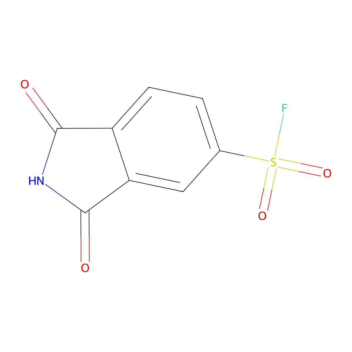 1,3-dioxo-2,3-dihydro-1H-isoindole-5-sulfonyl fluoride molecular structure, CAS 2138239-25-3