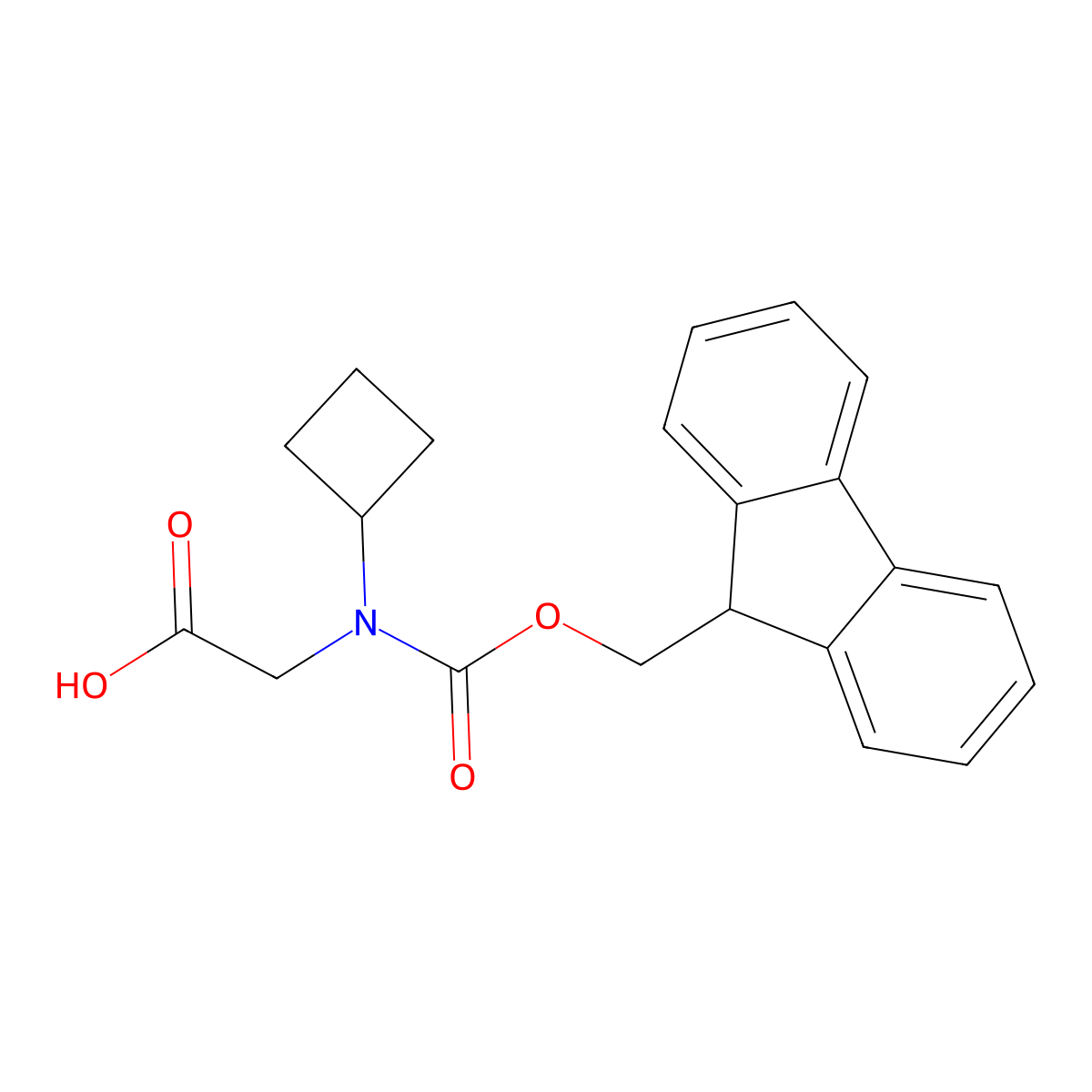 N-Fmoc-N-cyclobutyl-glycine molecular structure, CAS 2138239-36-6