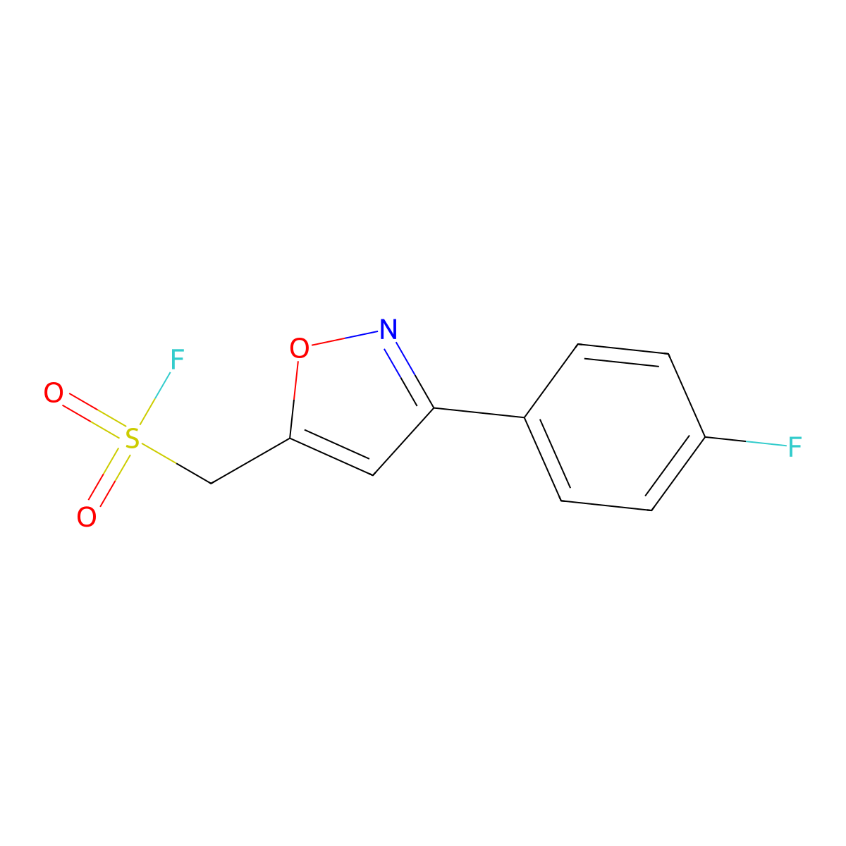 [3-(4-Fluorophenyl)-1,2-oxazol-5-yl]methanesulfonyl fluoride molecular structure, CAS 2138239-41-3