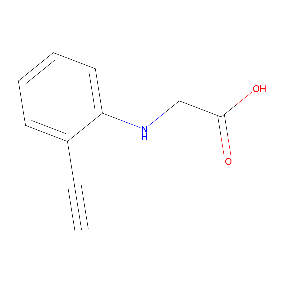 2-[(2-Ethynylphenyl)amino]acetic acid molecular structure, CAS 2138239-43-5