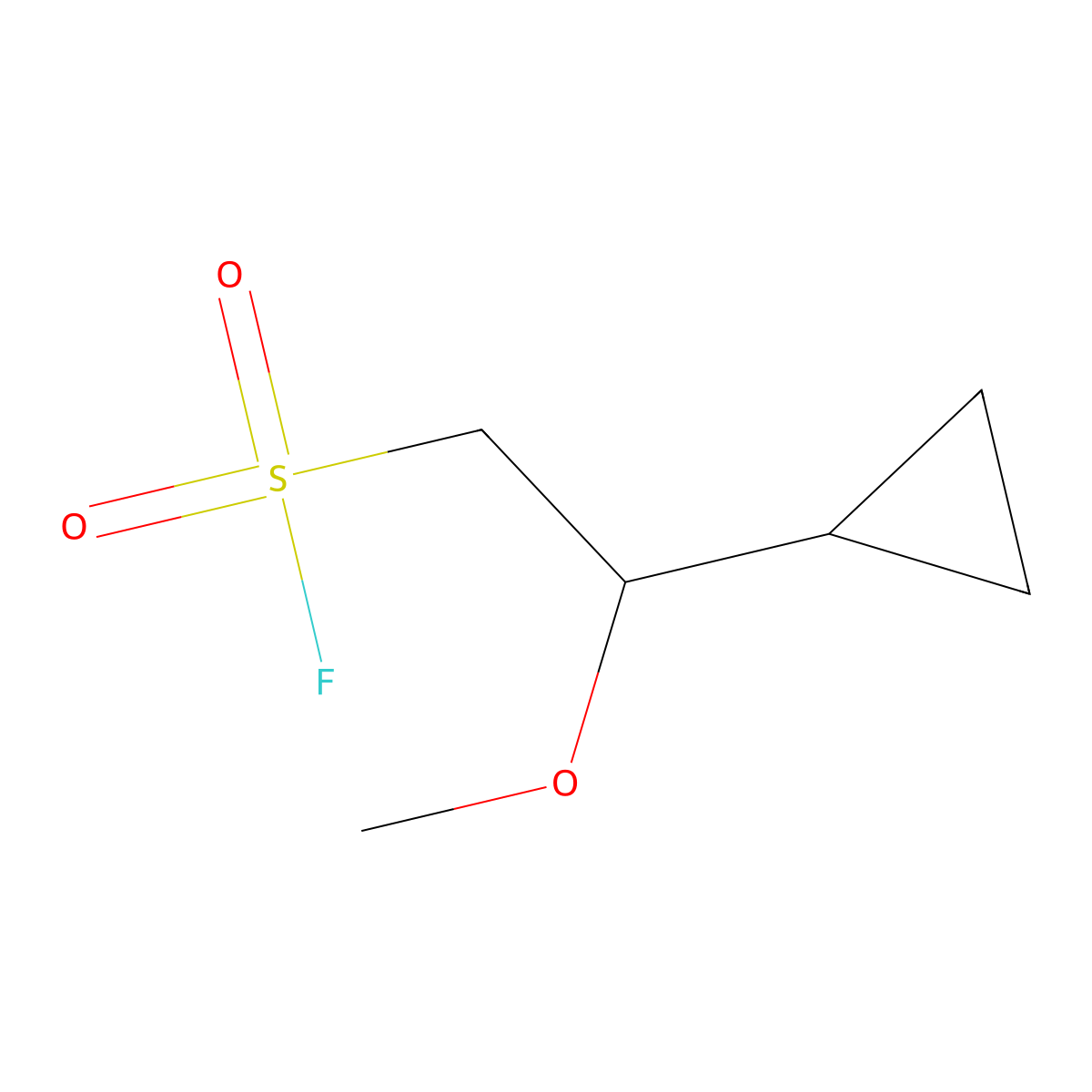 2-Cyclopropyl-2-methoxyethane-1-sulfonyl fluoride molecular structure, CAS 2138239-50-4