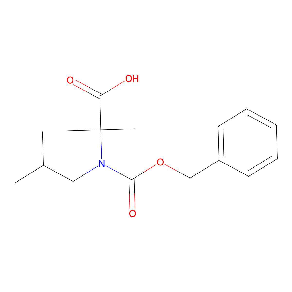 2-{[(Benzyloxy)carbonyl](2-methylpropyl)amino}-2-methylpropanoic acid molecular structure, CAS 2138239-85-5