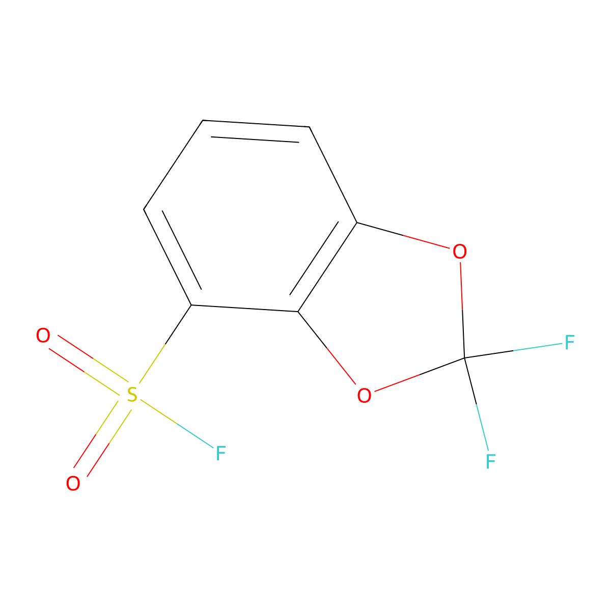2,2-Difluoro-1,3-dioxaindane-4-sulfonyl fluoride molecular structure, CAS 2138239-91-3