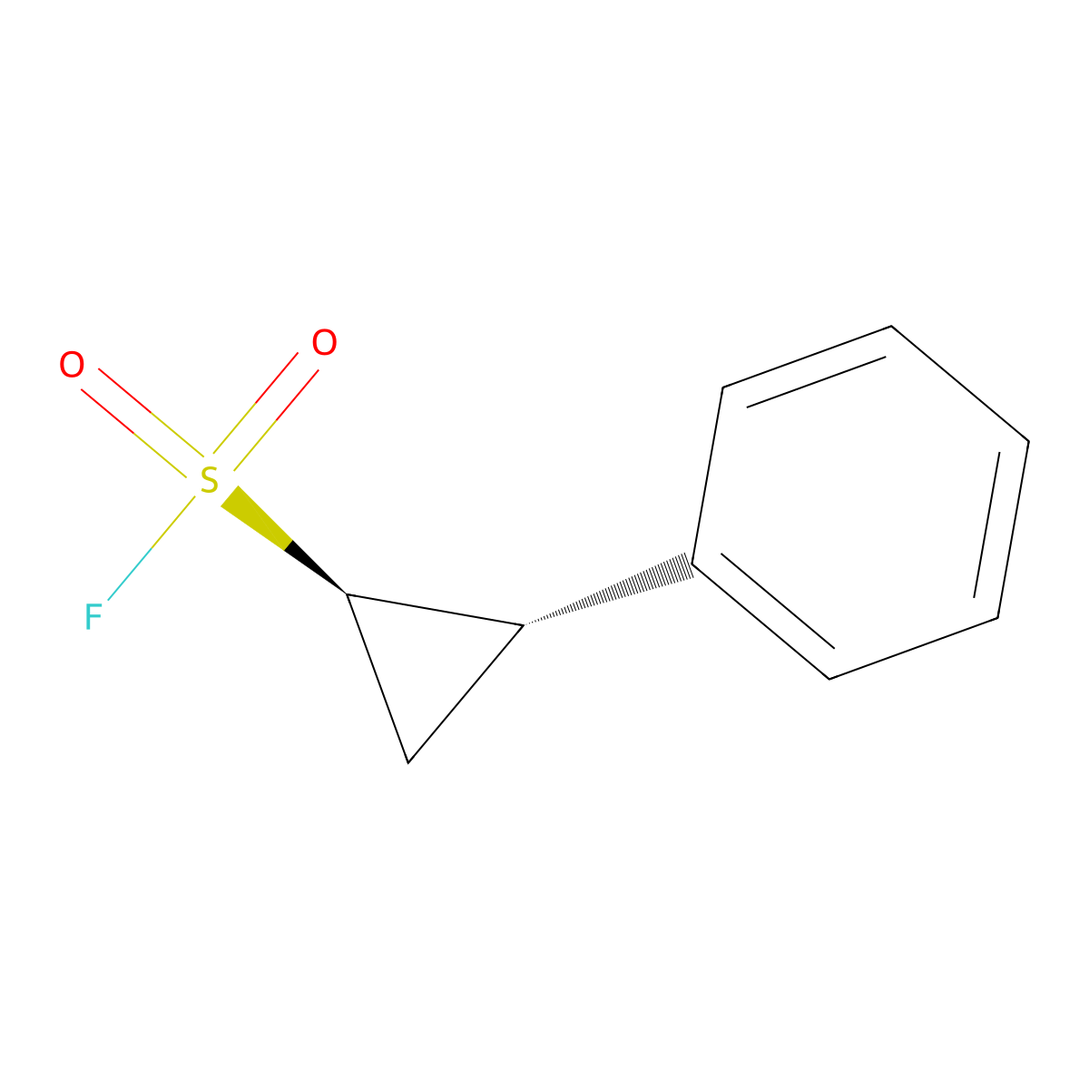 rac-(1R,2S)-2-phenylcyclopropane-1-sulfonyl fluoride molecular structure, CAS 2138239-96-8