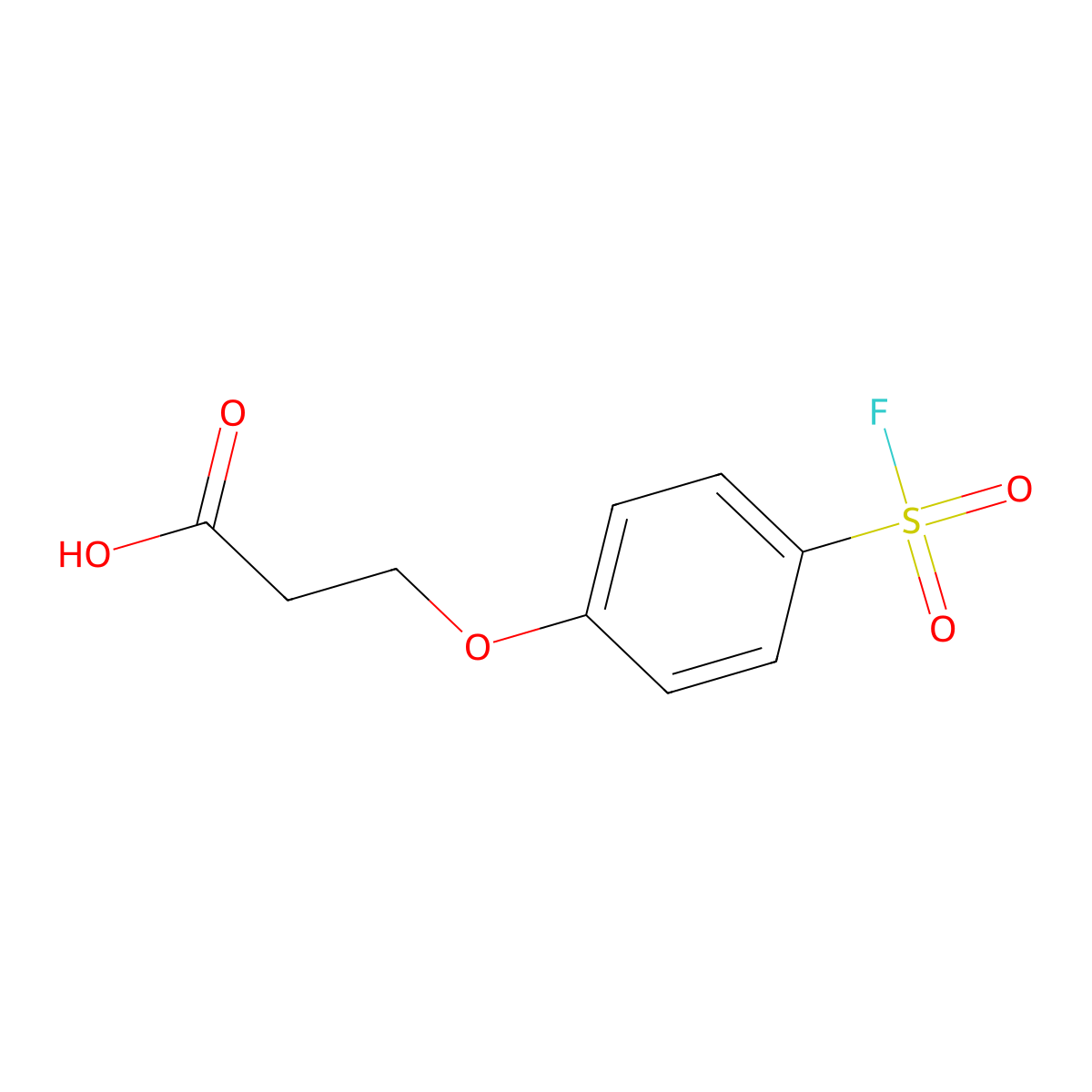 3-[4-(Fluorosulfonyl)phenoxy]propanoic acid molecular structure, CAS 2138240-07-8
