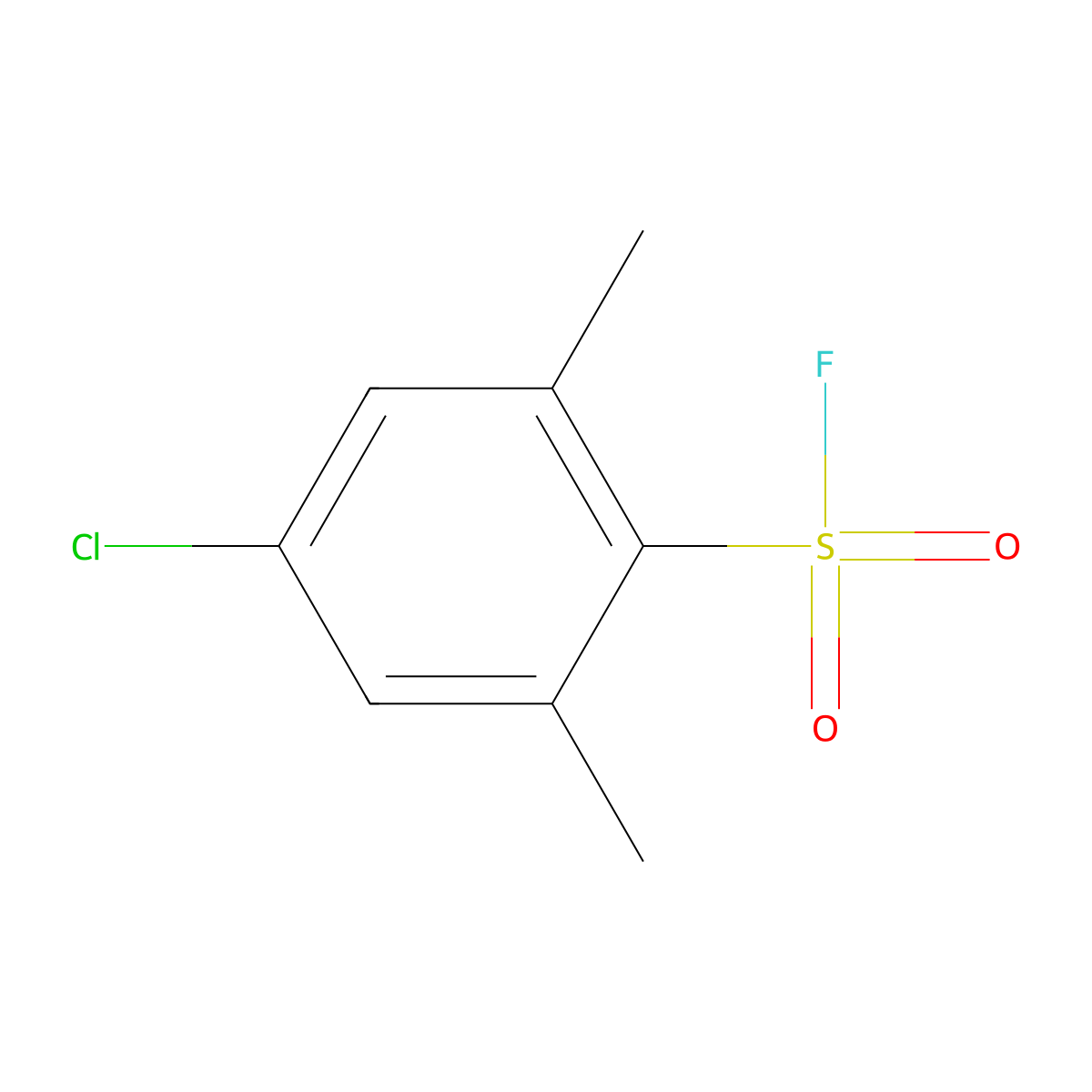 4-Chloro-2,6-dimethylbenzene-1-sulfonyl fluoride molecular structure, CAS 2138240-10-3