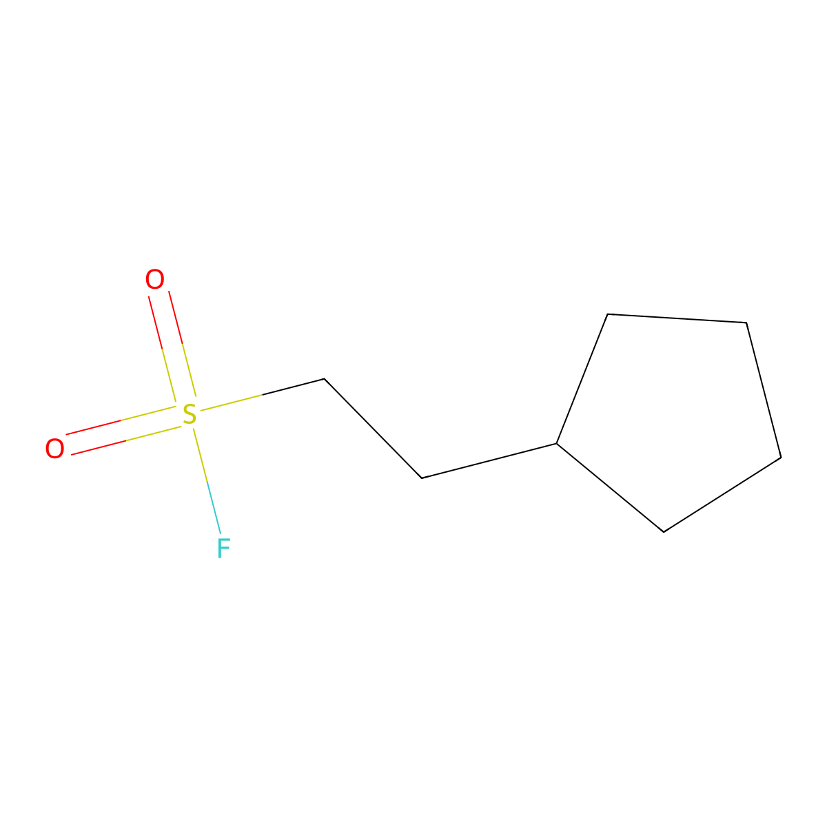 2-Cyclopentylethane-1-sulfonyl fluoride molecular structure, CAS 2138240-18-1