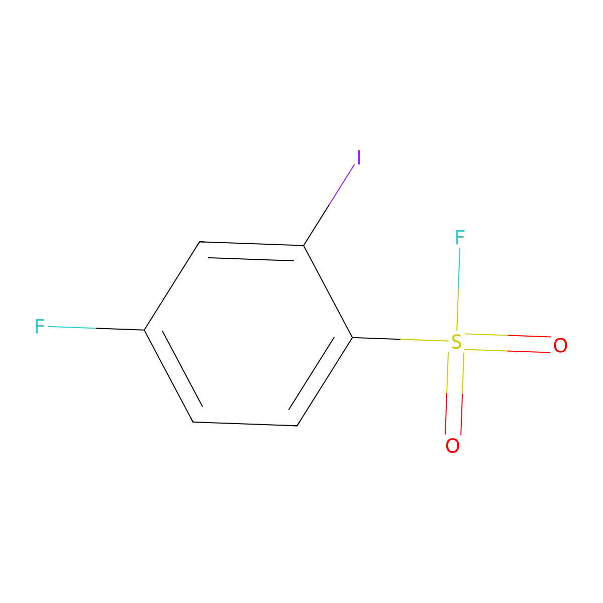 4-Fluoro-2-iodobenzene-1-sulfonyl fluoride molecular structure, CAS 2138241-87-7