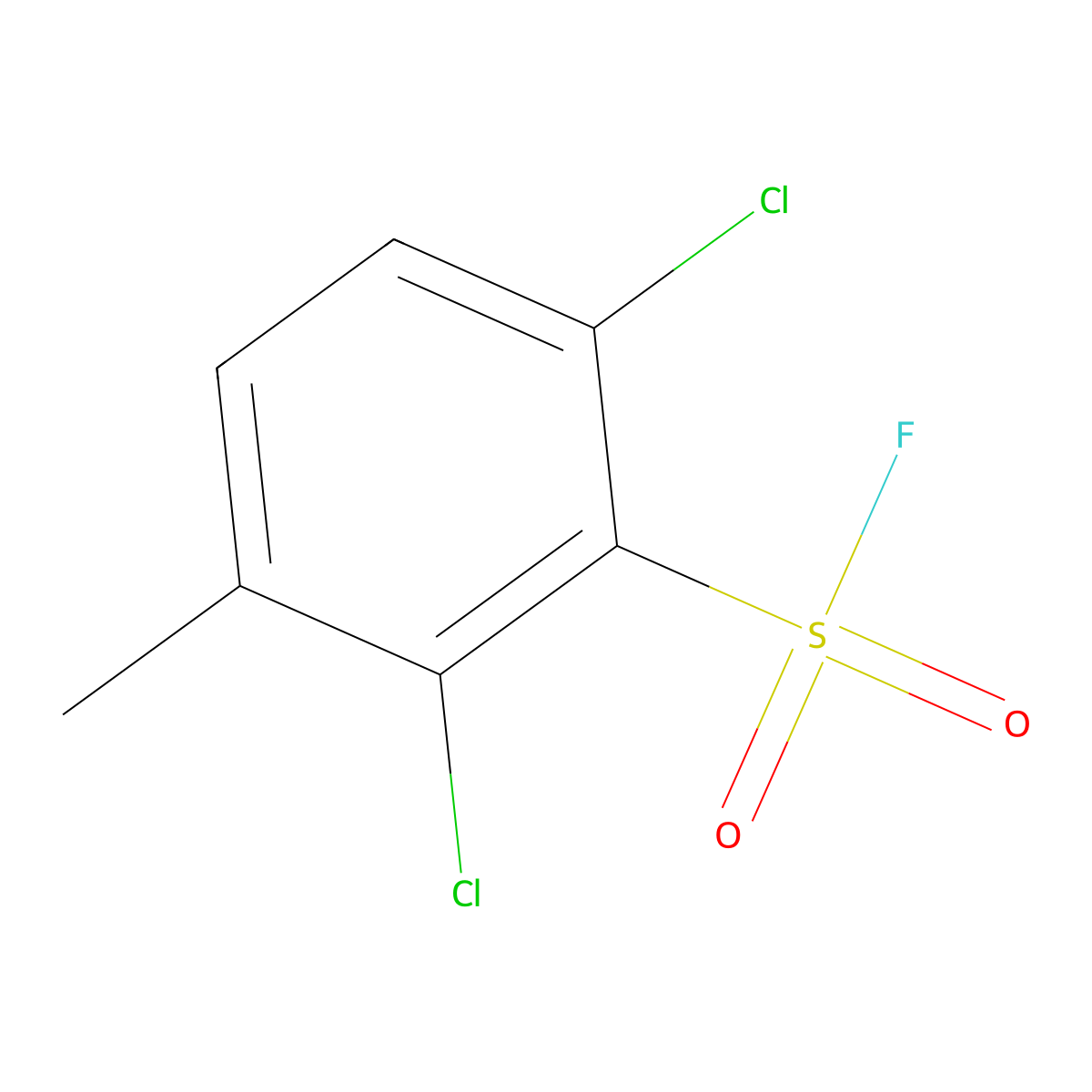 2,6-Dichloro-3-methylbenzene-1-sulfonyl fluoride molecular structure, CAS 2138242-01-8
