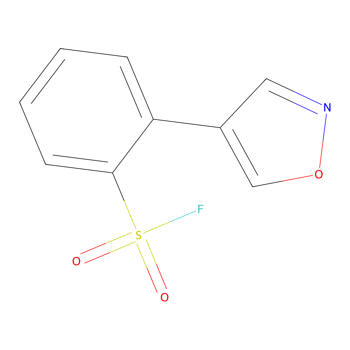 2-(1,2-Oxazol-4-yl)benzene-1-sulfonyl fluoride molecular structure, CAS 2138242-14-3