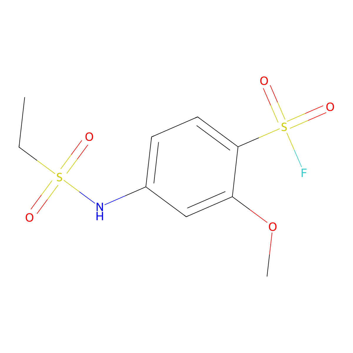 4-Ethanesulfonamido-2-methoxybenzene-1-sulfonyl fluoride molecular structure, CAS 2138242-17-6