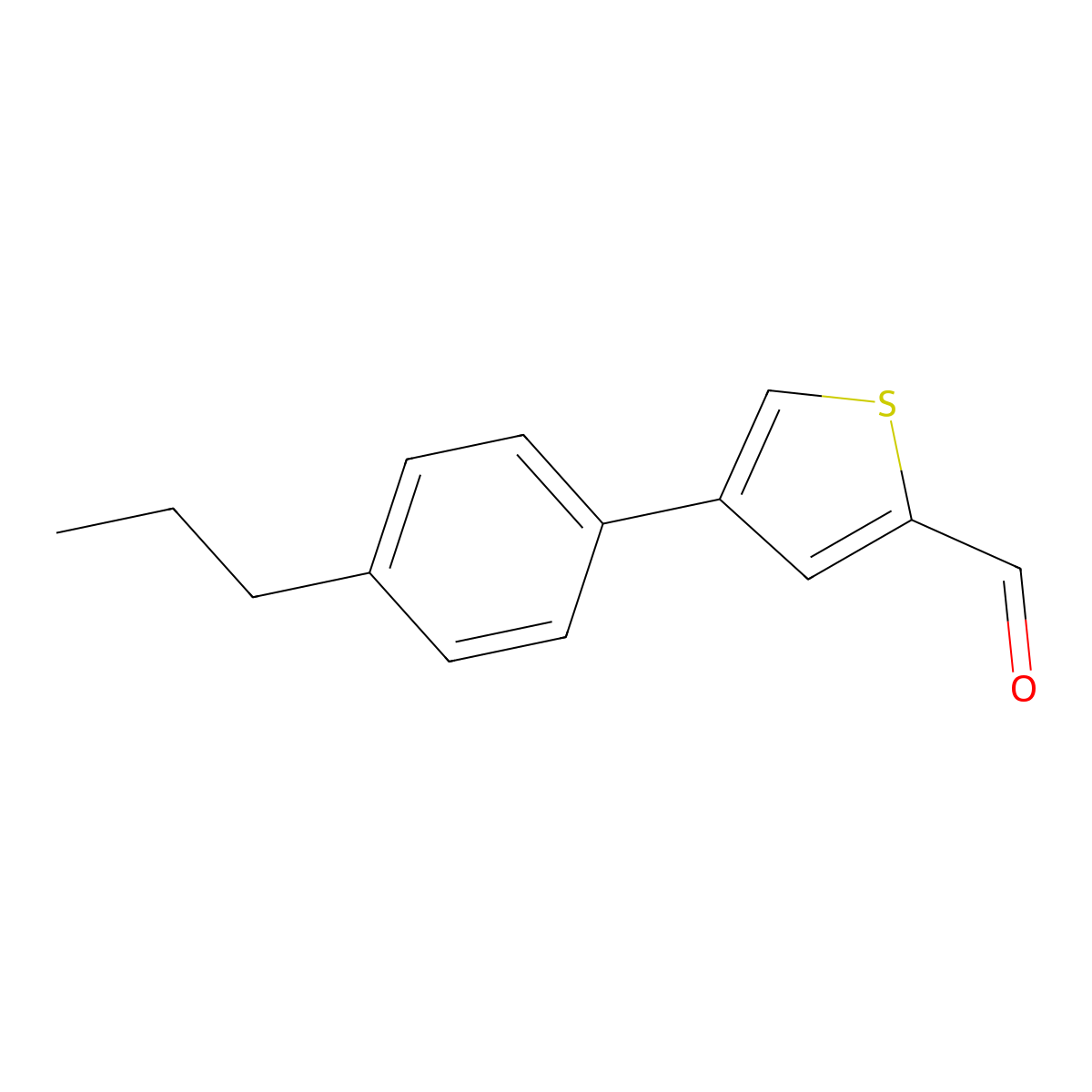 4-(4-Propylphenyl)thiophene-2-carbaldehyde molecular structure, CAS 2138242-64-3