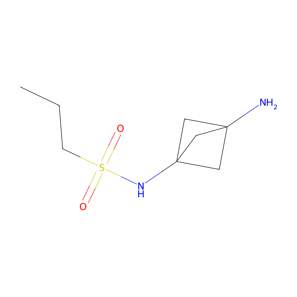 N-{3-aminobicyclo[1.1.1]pentan-1-yl}propane-1-sulfonamide molecular structure, CAS 2138242-70-1