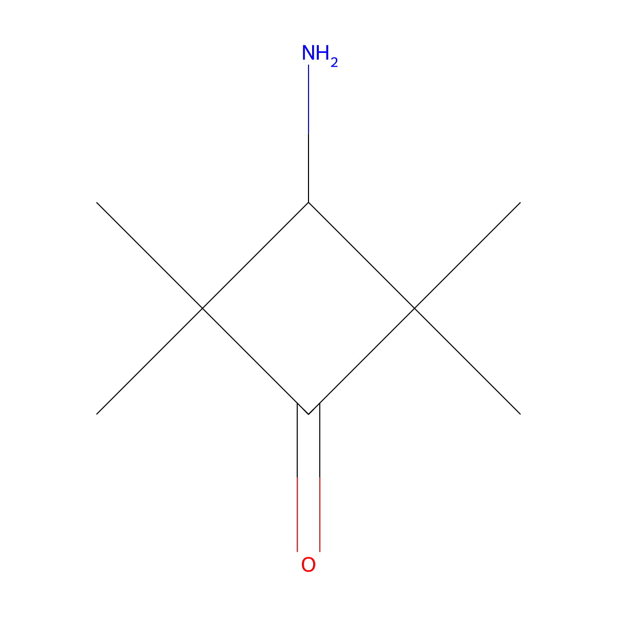 3-Amino-2,2,4,4-tetramethylcyclobutan-1-one molecular structure, CAS 2138242-89-2