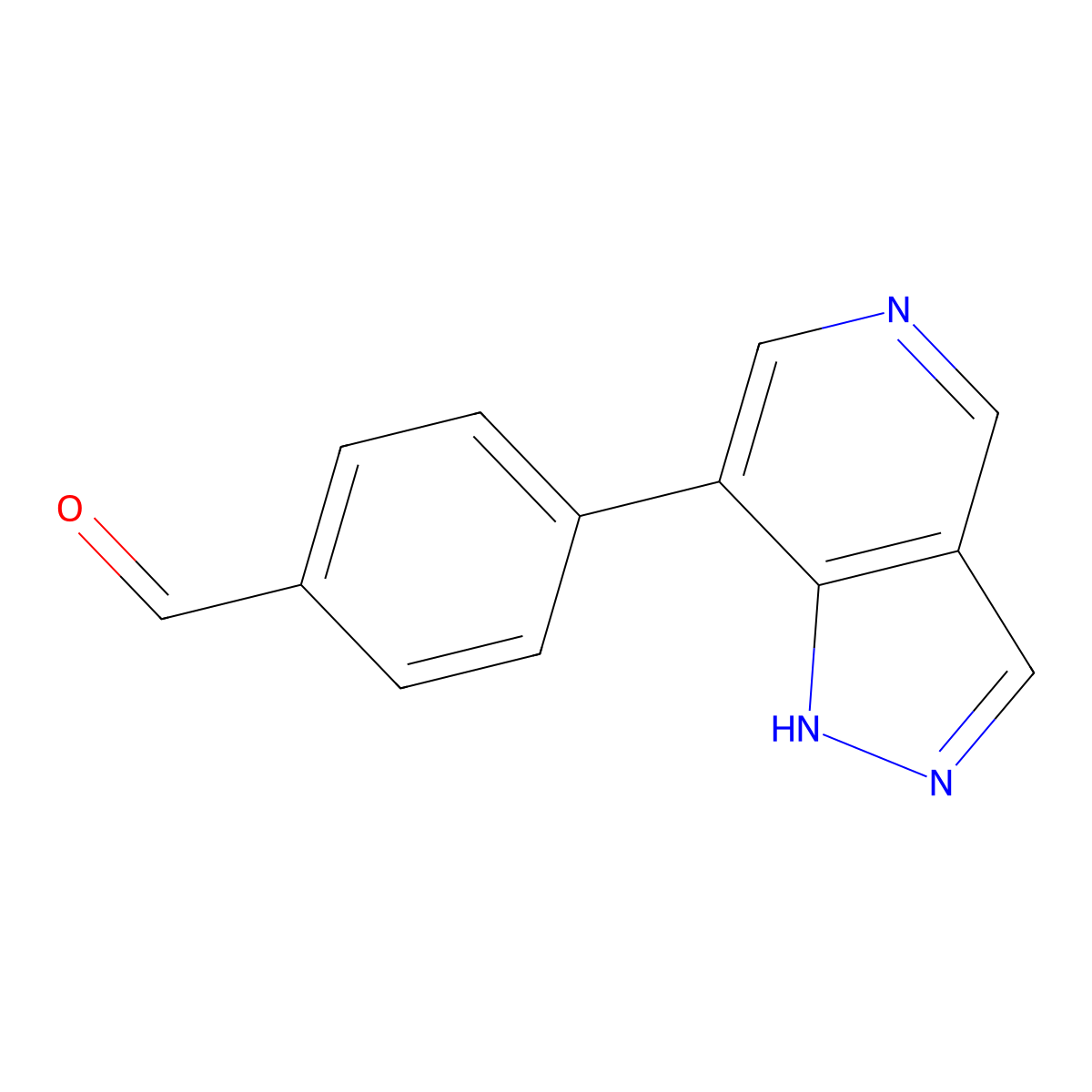 4-{1H-pyrazolo[4,3-c]pyridin-7-yl}benzaldehyde molecular structure, CAS 2138243-67-9