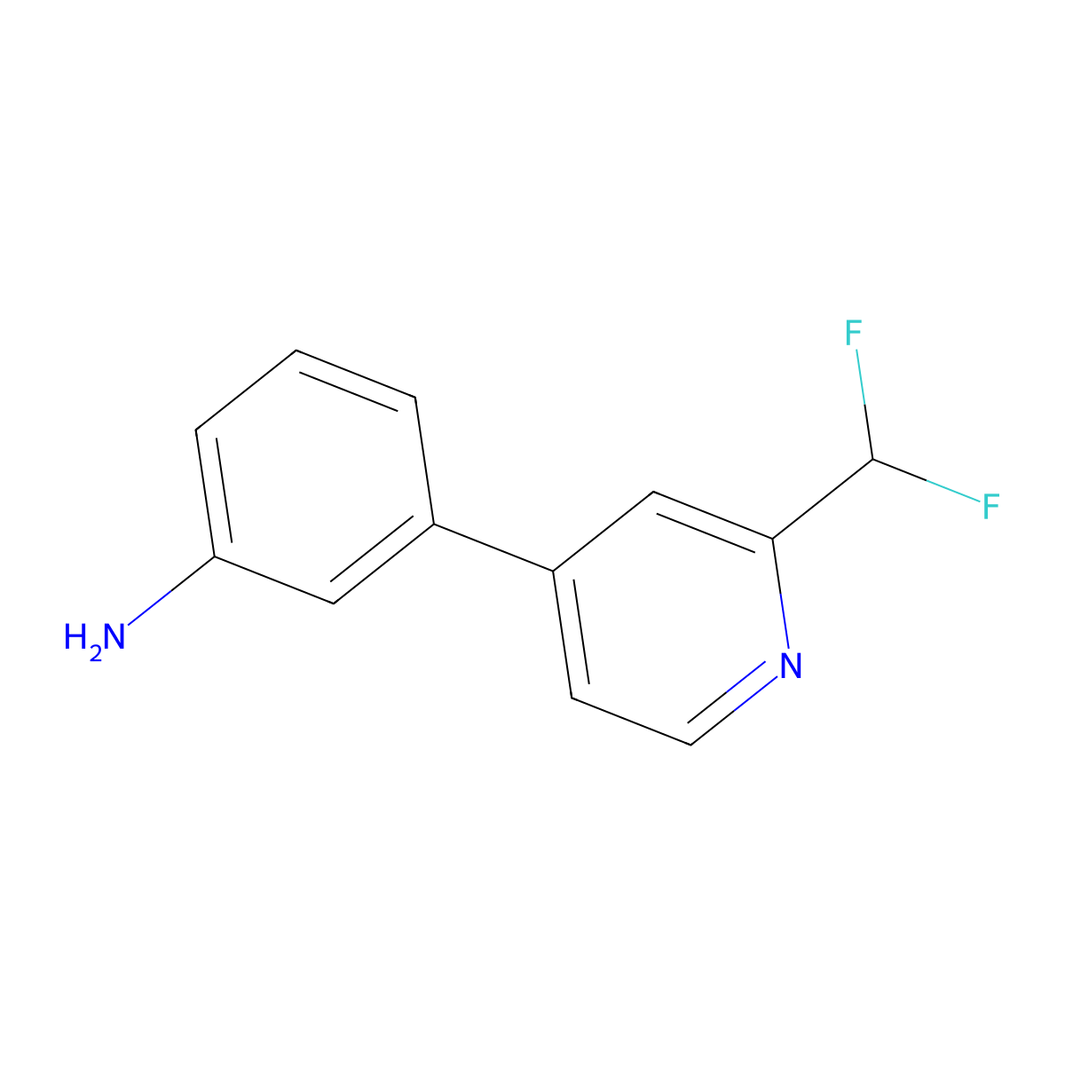 3-[2-(Difluoromethyl)pyridin-4-yl]aniline molecular structure, CAS 2138243-99-7