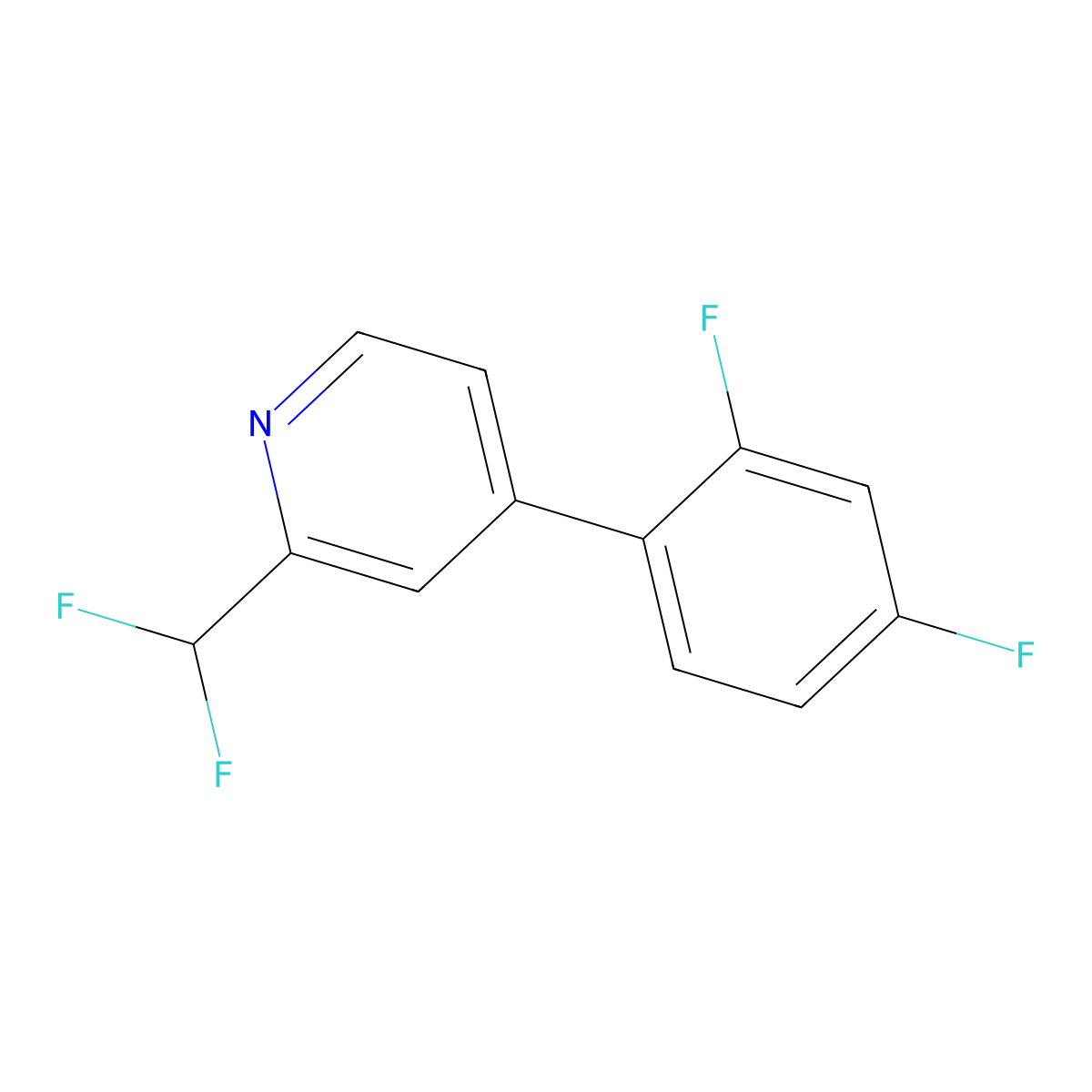 2-(Difluoromethyl)-4-(2,4-difluorophenyl)pyridine molecular structure, CAS 2138244-08-1