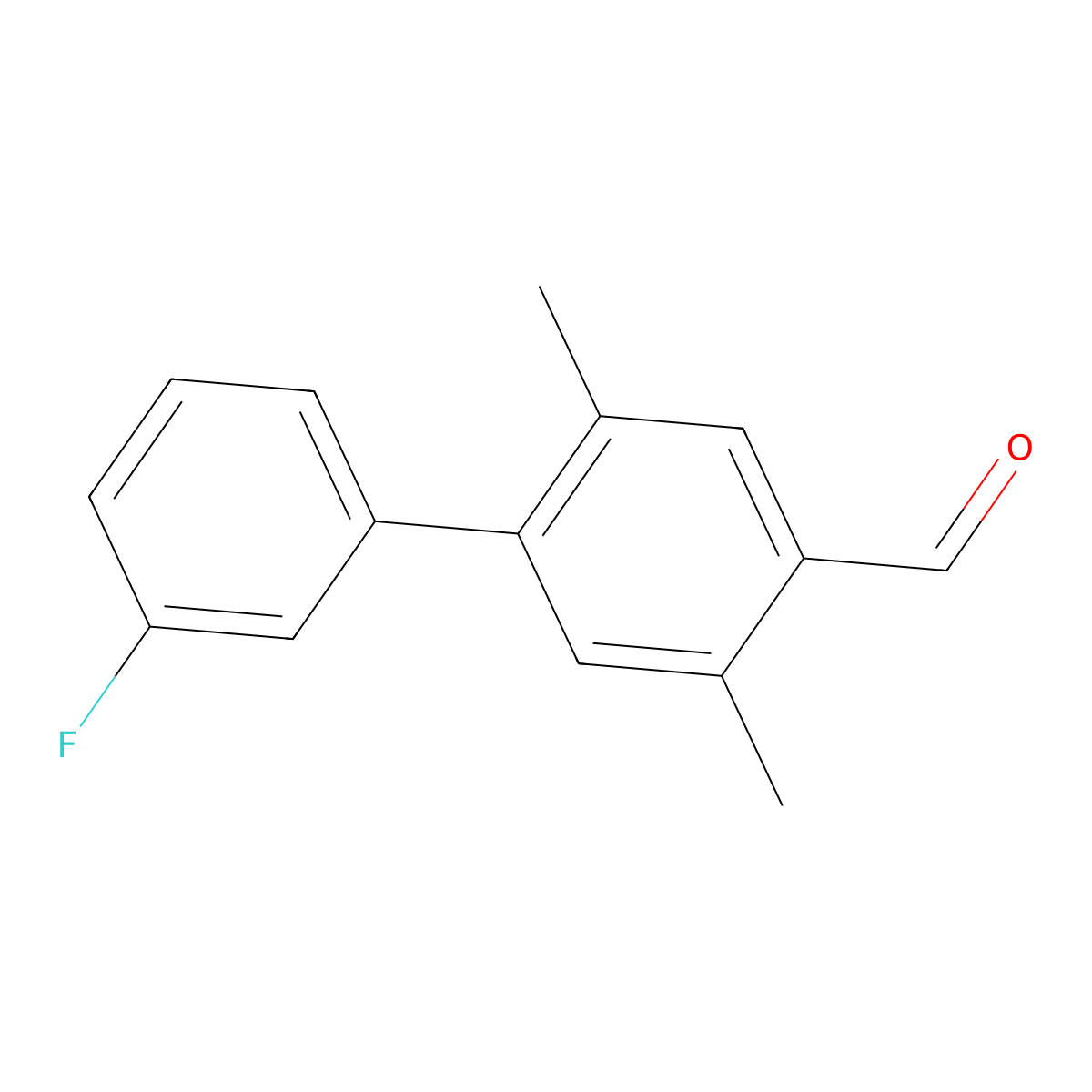4-(3-Fluorophenyl)-2,5-dimethylbenzaldehyde molecular structure, CAS 2138245-52-8