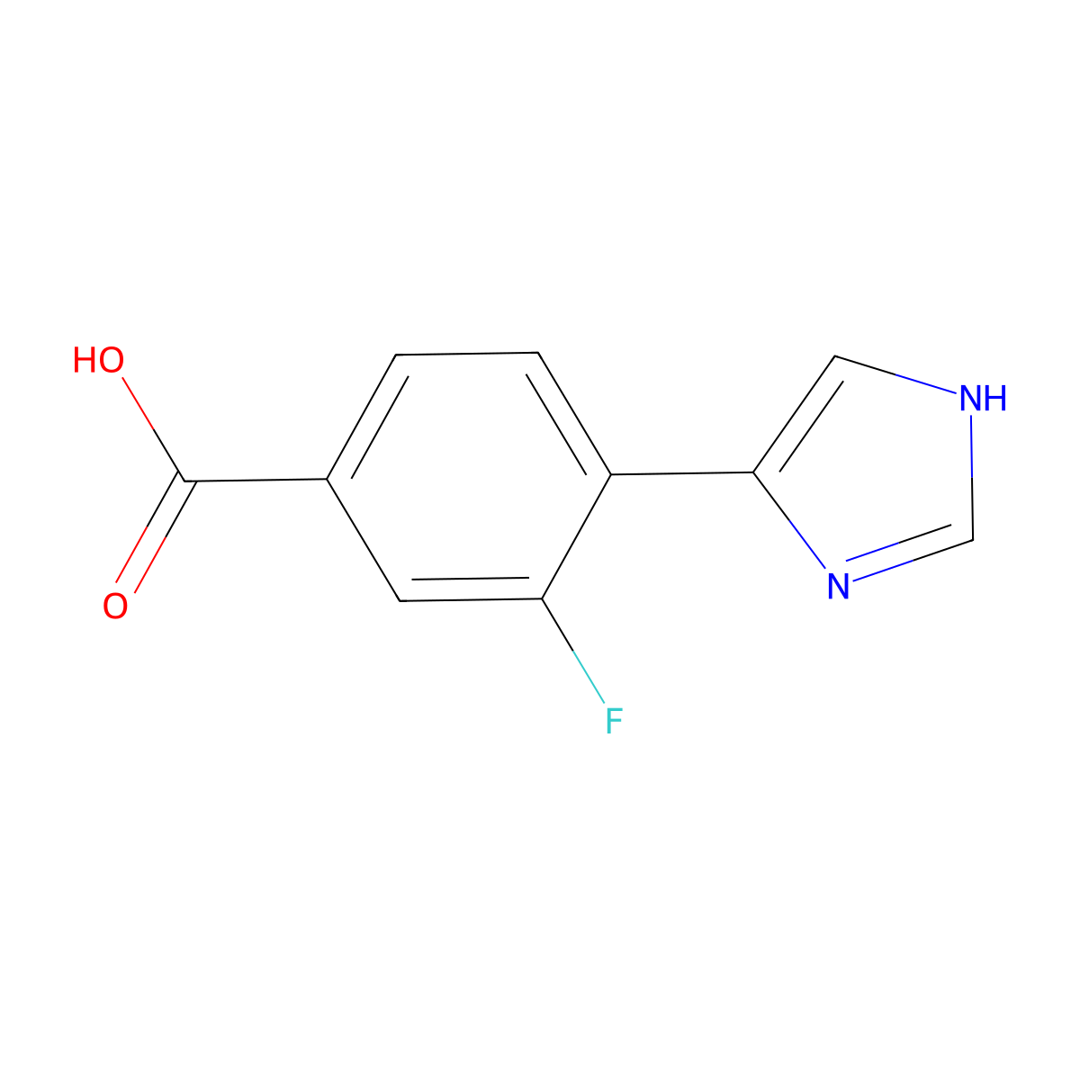 3-fluoro-4-(1H-imidazol-4-yl)benzoic acid molecular structure, CAS 2138245-96-0