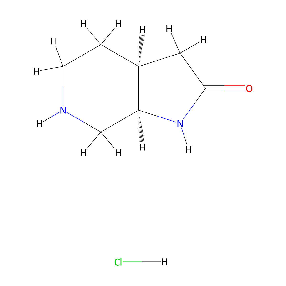 rac-(3aR,7aS)-Octahydro-1H-pyrrolo[2,3-c]pyridin-2-one hydrochloride molecular structure, CAS 2138246-04-3