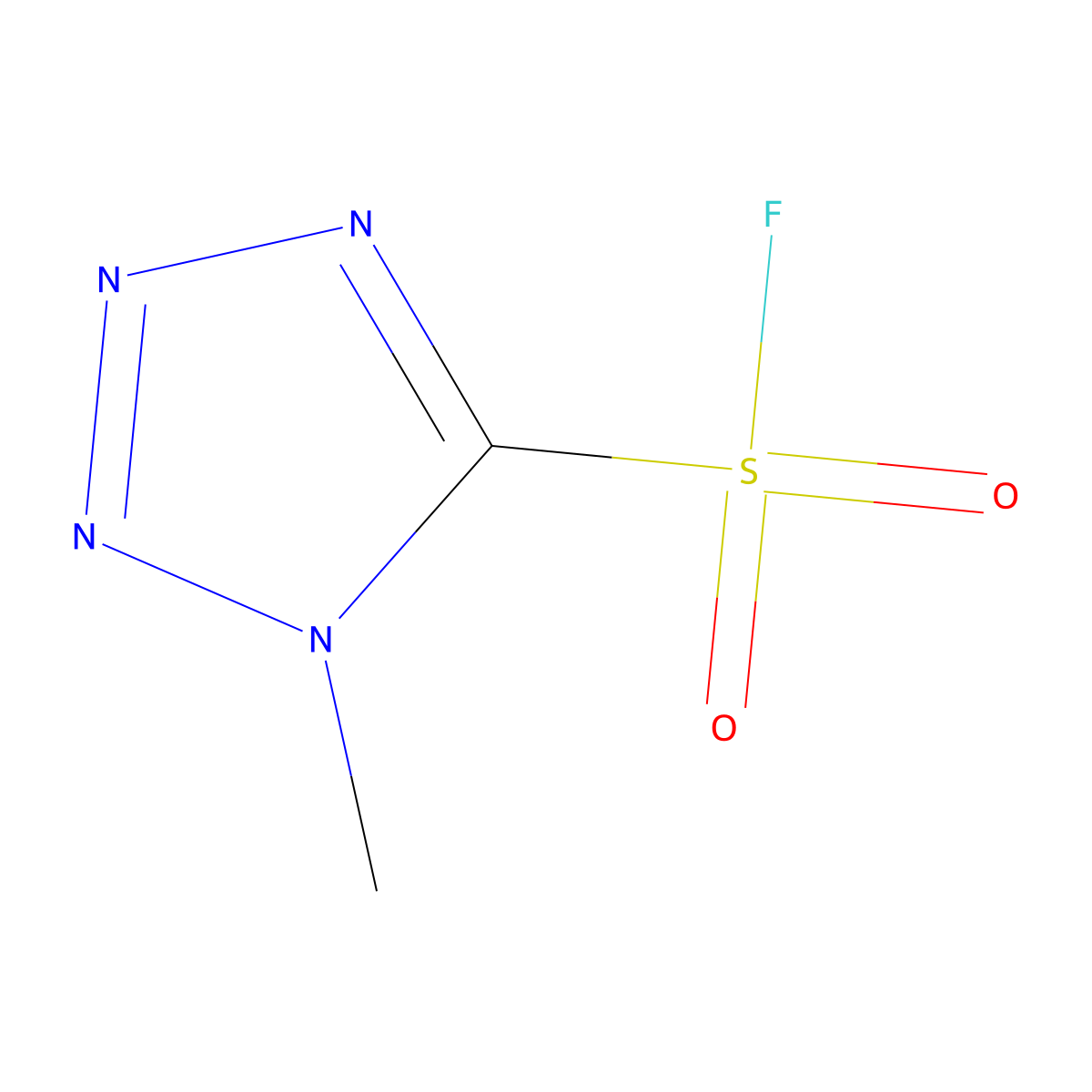 1-methyl-1H-1,2,3,4-tetrazole-5-sulfonyl fluoride molecular structure, CAS 2138246-06-5