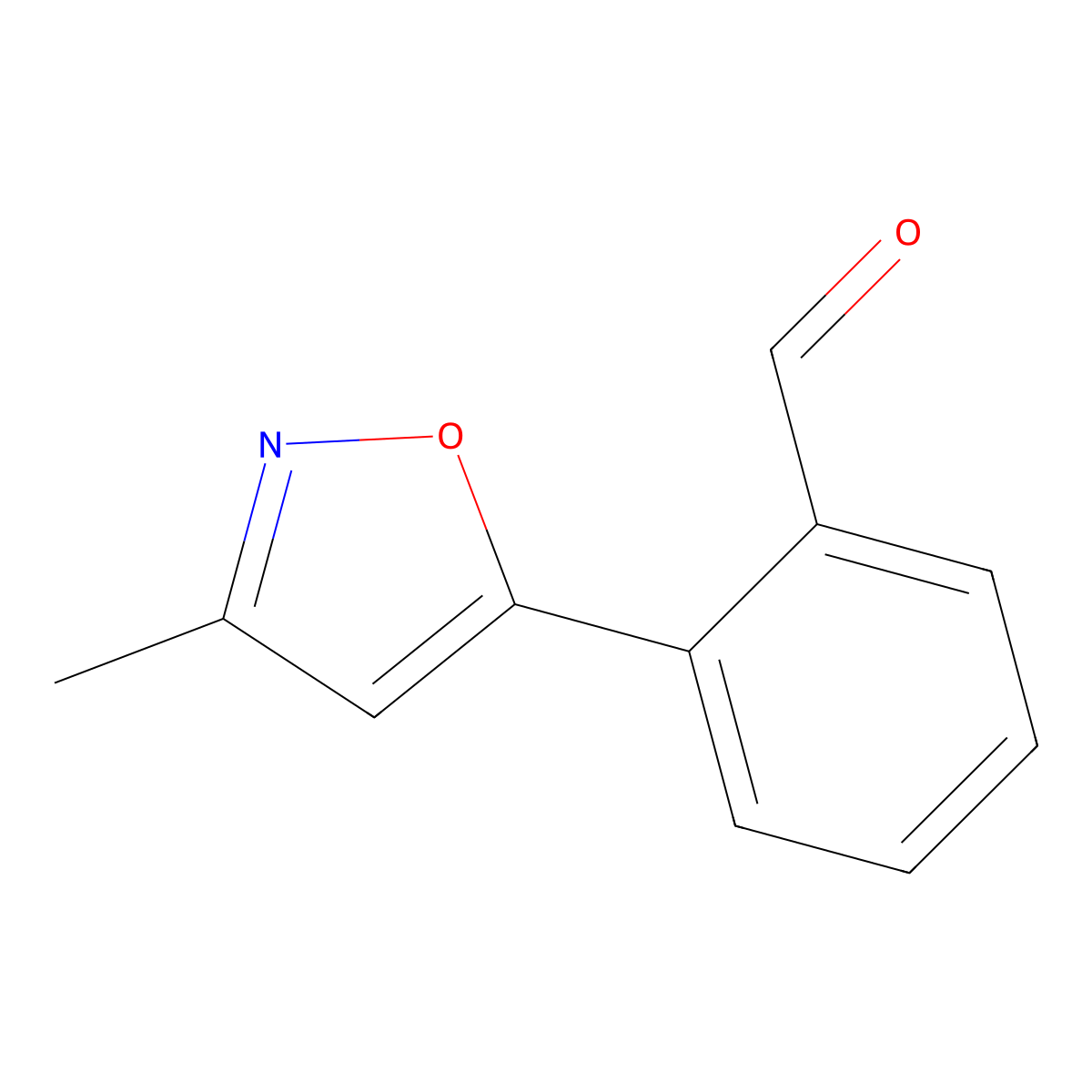 2-(3-Methyl-1,2-oxazol-5-yl)benzaldehyde molecular structure, CAS 2138246-41-8