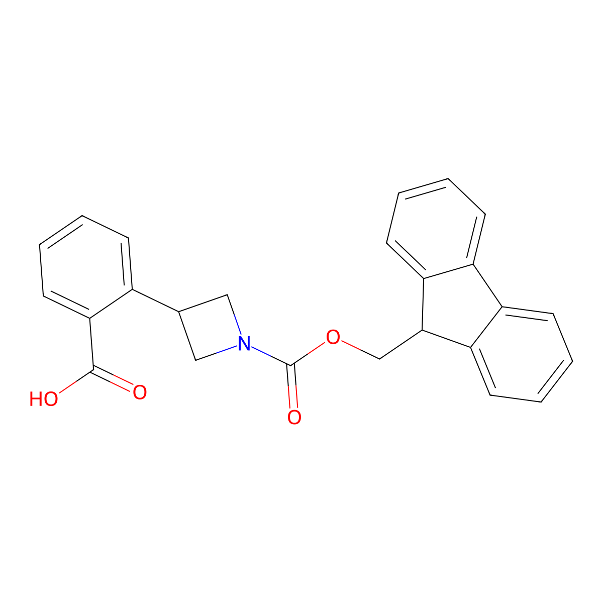 2-(1-{[(9H-fluoren-9-yl)methoxy]carbonyl}azetidin-3-yl)benzoic acid molecular structure, CAS 2138246-71-4