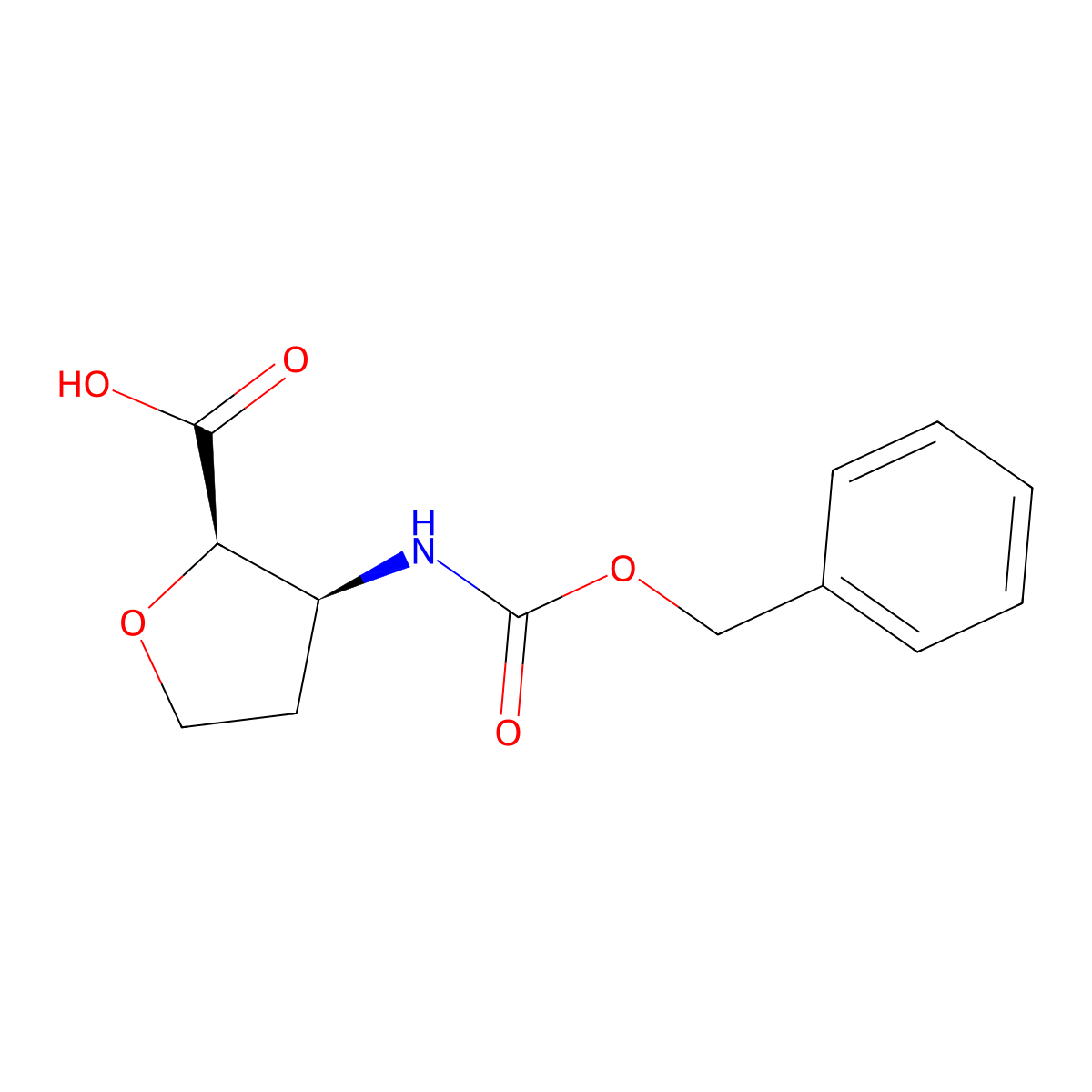 rac-(2R,3S)-3-{[(benzyloxy)carbonyl]amino}oxolane-2-carboxylic acid molecular structure, CAS 2138247-94-4
