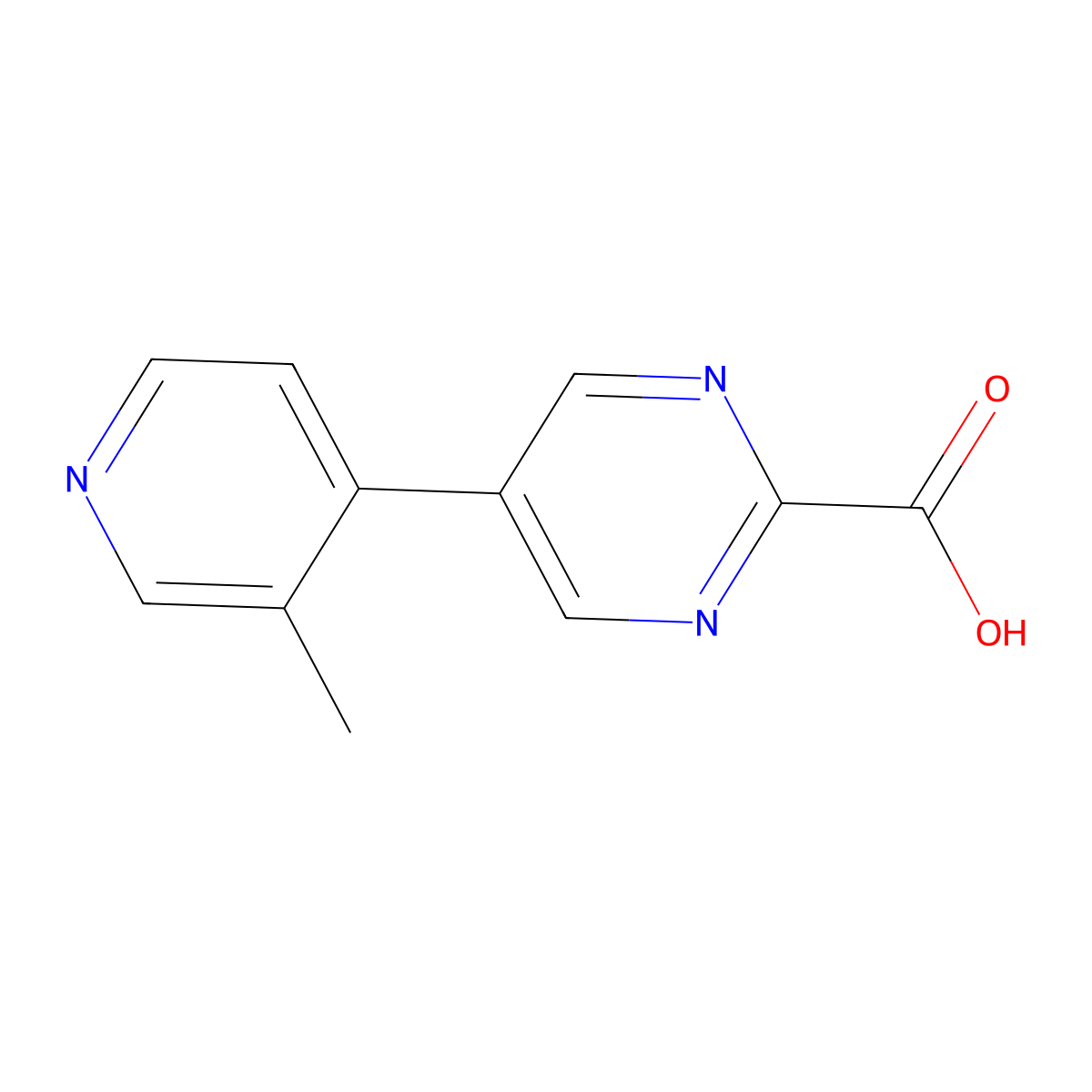 5-(3-Methylpyridin-4-yl)pyrimidine-2-carboxylic acid molecular structure, CAS 2138248-02-7