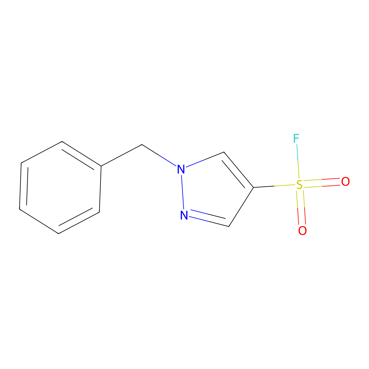 1-benzyl-1H-pyrazole-4-sulfonyl fluoride molecular structure, CAS 2138248-24-3
