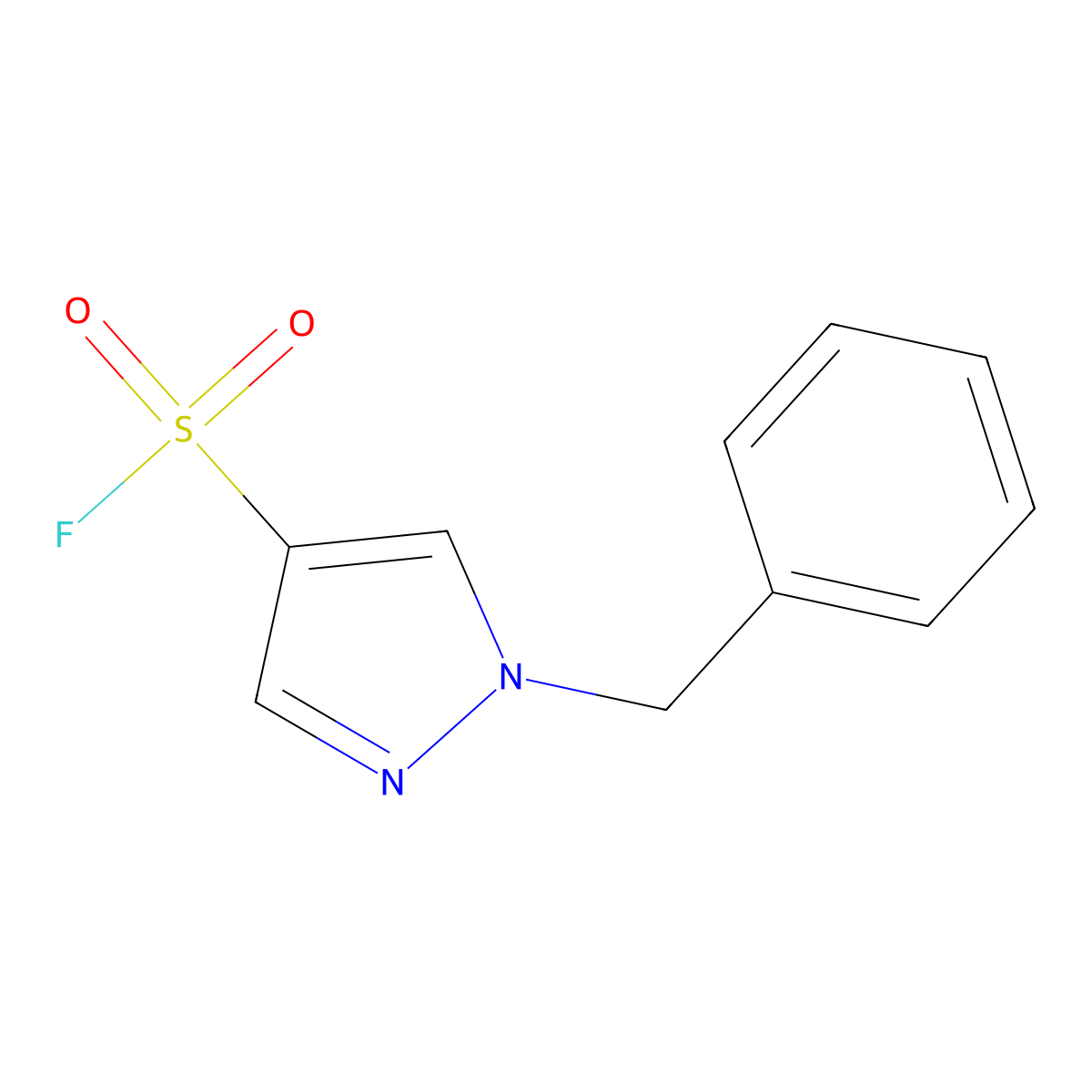 1-benzyl-1H-pyrazole-4-sulfonyl fluoride molecular structure, CAS 2138248-24-3