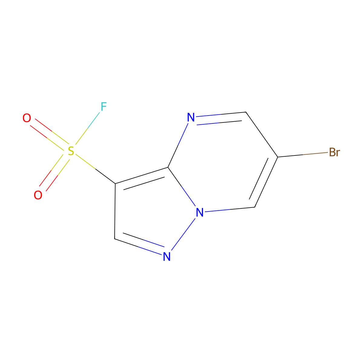 6-Bromopyrazolo[1,5-a]pyrimidine-3-sulfonyl fluoride molecular structure, CAS 2138248-60-7