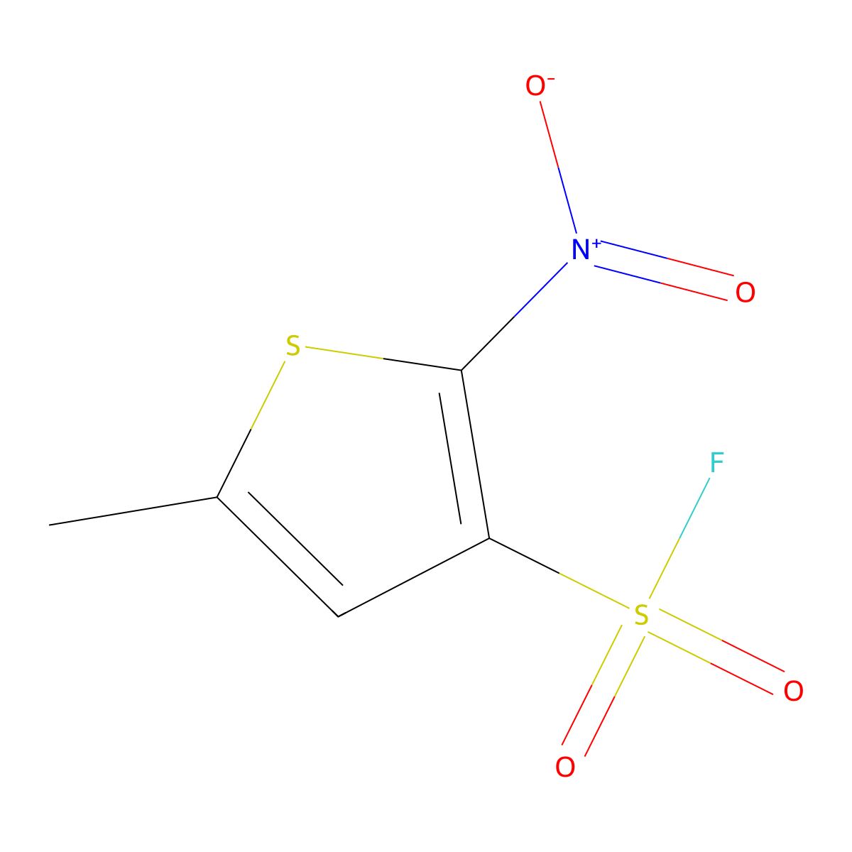 5-Methyl-2-nitrothiophene-3-sulfonyl fluoride molecular structure, CAS 2138248-68-5