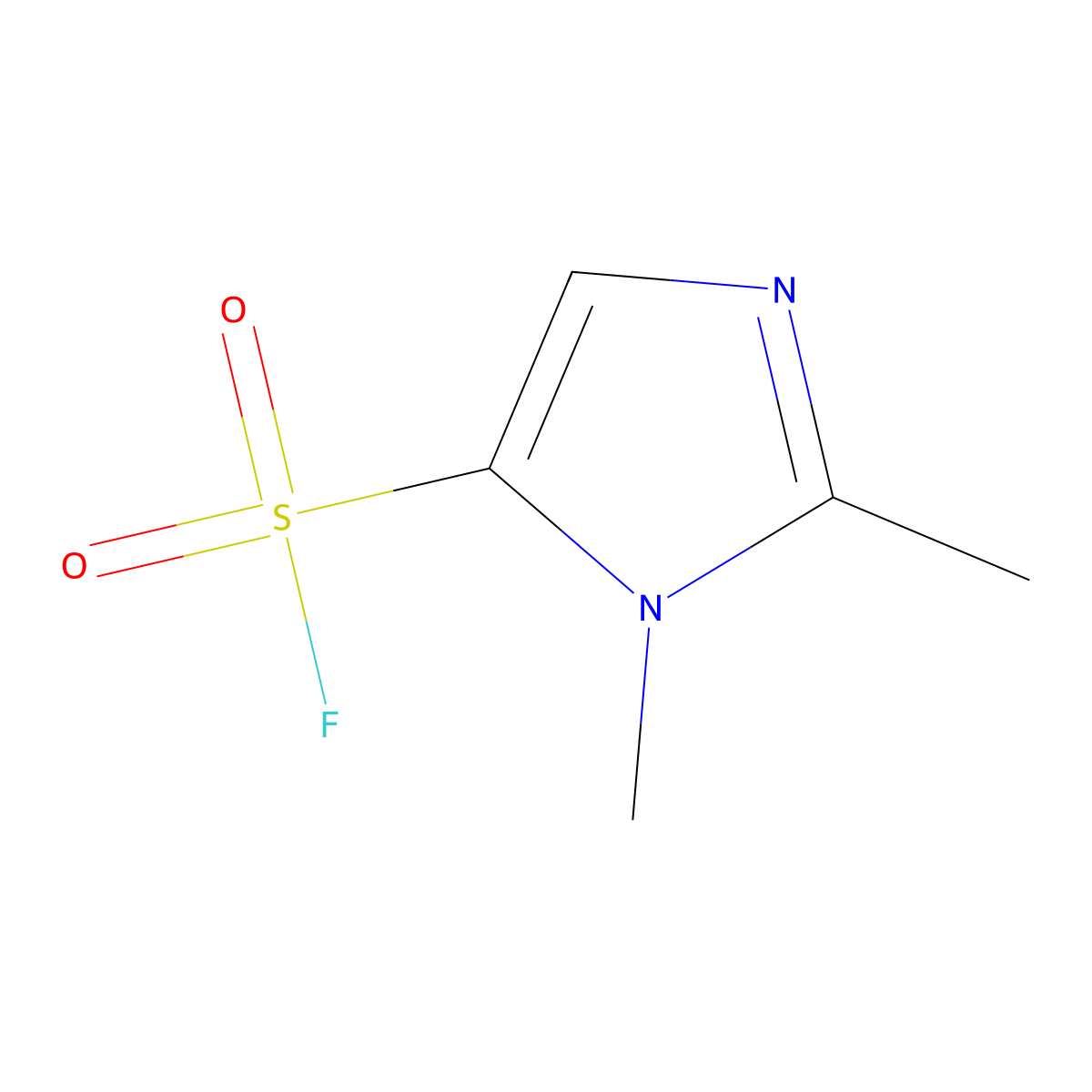 1,2-dimethyl-1H-imidazole-5-sulfonyl fluoride molecular structure, CAS 2138248-93-6