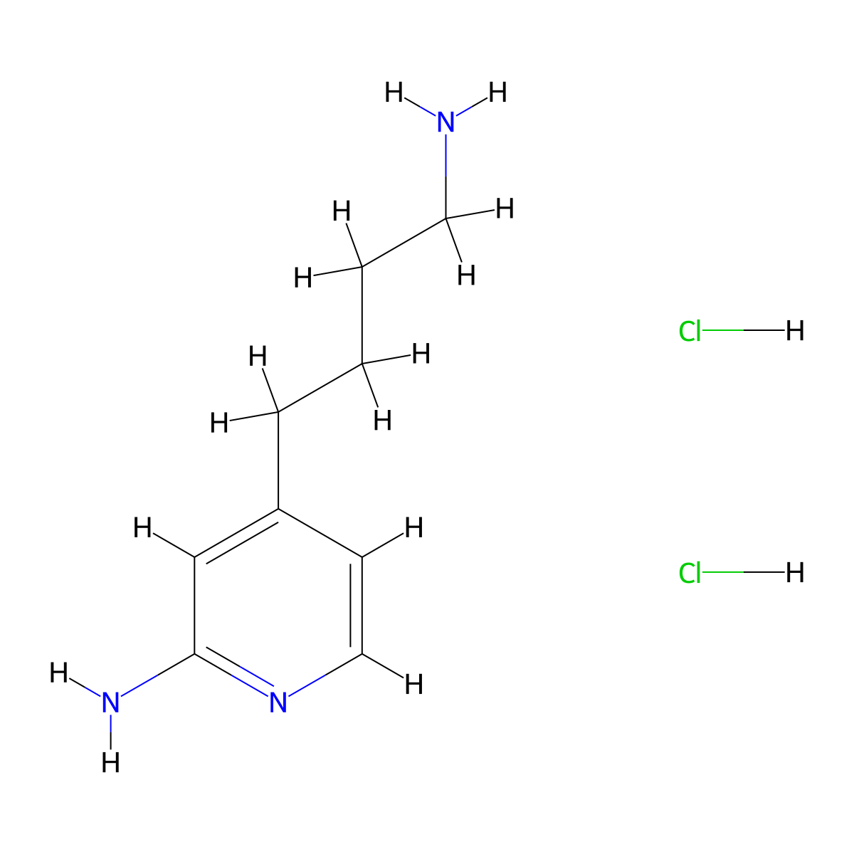 4-(4-Aminobutyl)pyridin-2-amine dihydrochloride molecular structure, CAS 2138249-46-2