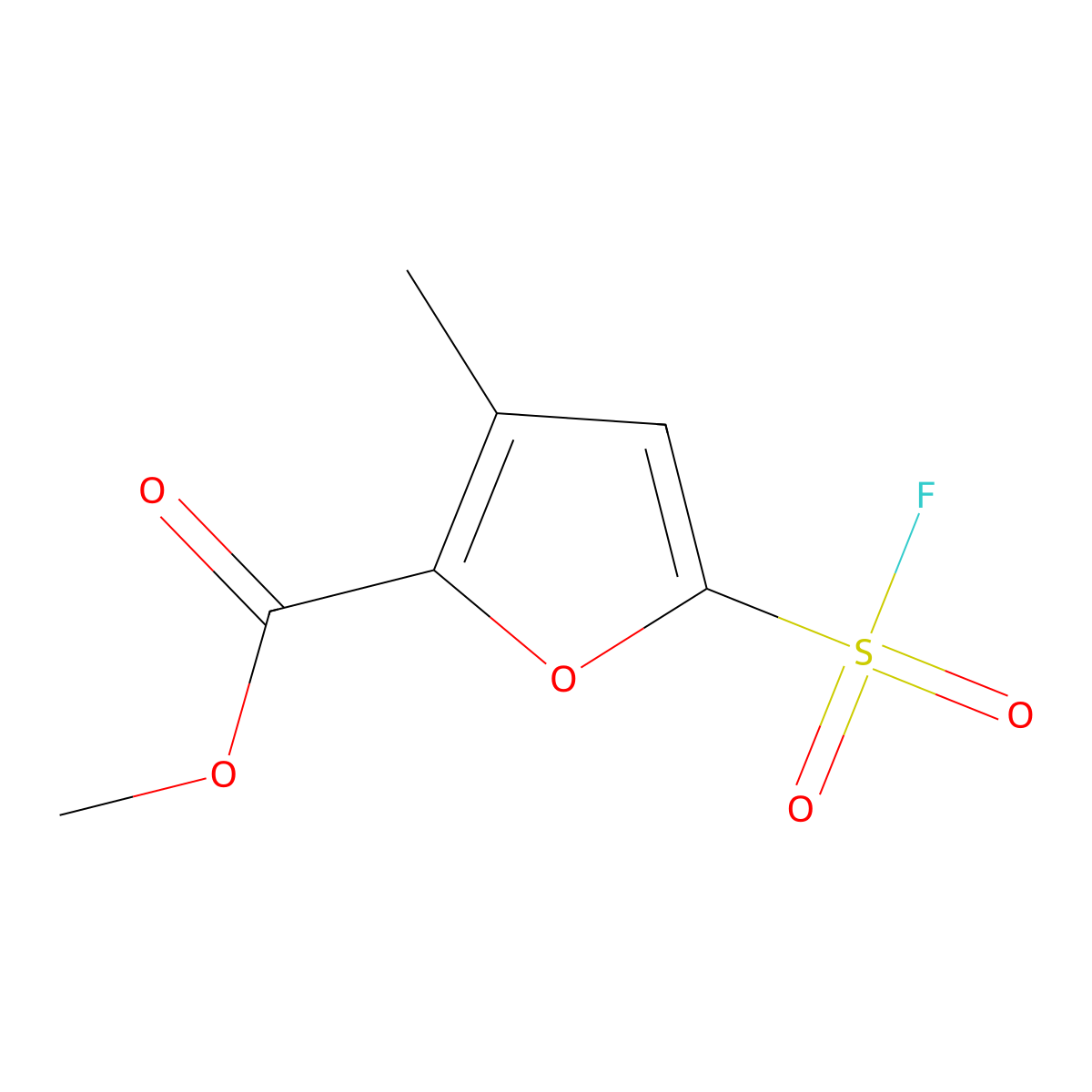 Methyl 5-(fluorosulfonyl)-3-methylfuran-2-carboxylate molecular structure, CAS 2138249-49-5