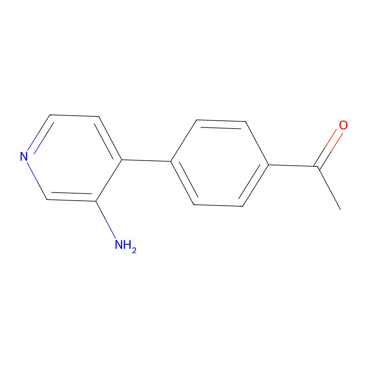 1-[4-(3-Aminopyridin-4-yl)phenyl]ethan-1-one molecular structure, CAS 2138250-58-3