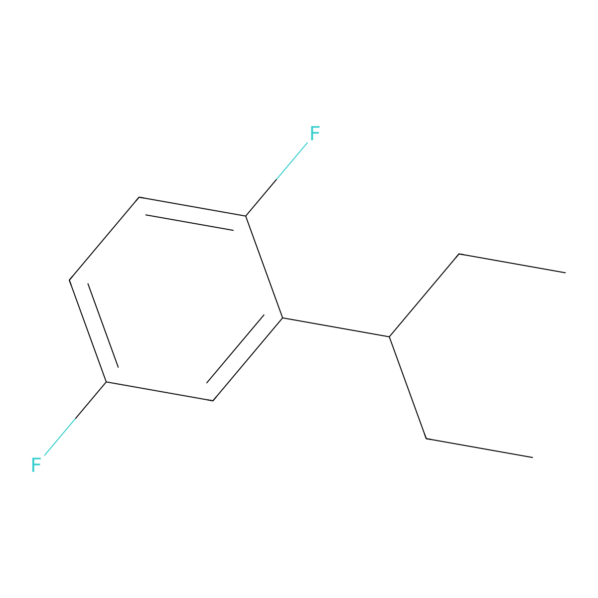 1,4-Difluoro-2-(pentan-3-yl)benzene molecular structure, CAS 2138250-59-4