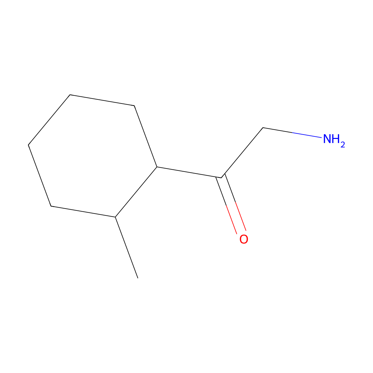 2-Amino-1-(2-methylcyclohexyl)ethan-1-one molecular structure, CAS 2138250-74-3