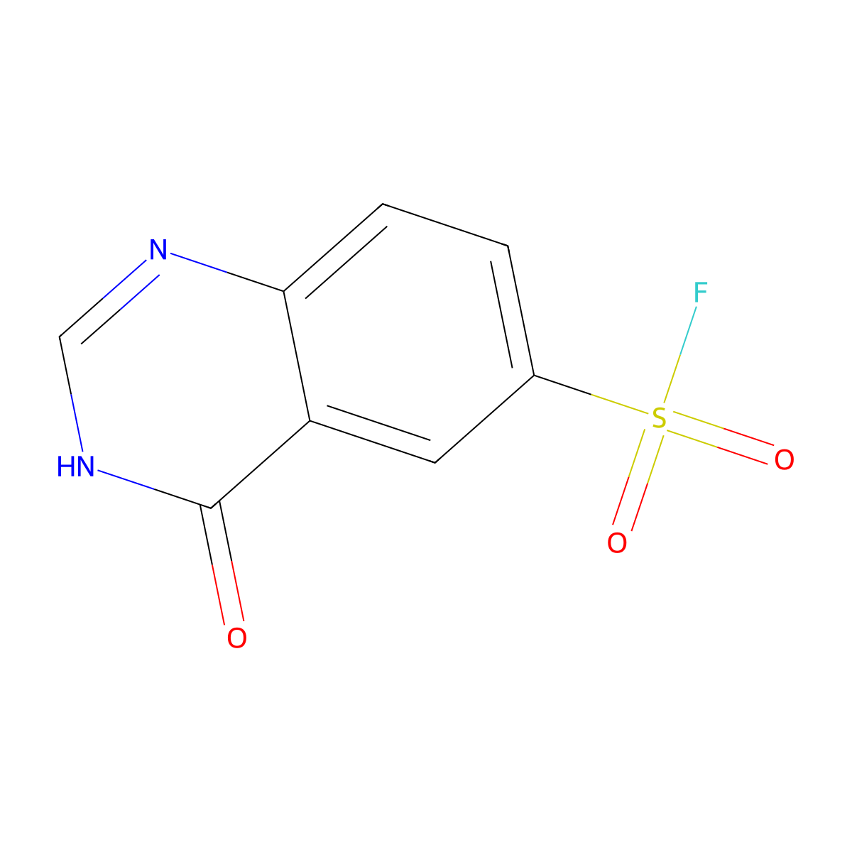 4-Oxo-3,4-dihydroquinazoline-6-sulfonyl fluoride molecular structure, CAS 2138251-40-6