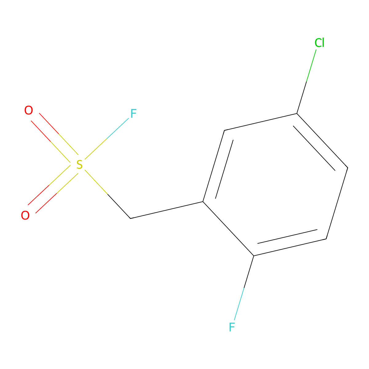(5-Chloro-2-fluorophenyl)methanesulfonyl fluoride molecular structure, CAS 2138252-96-5