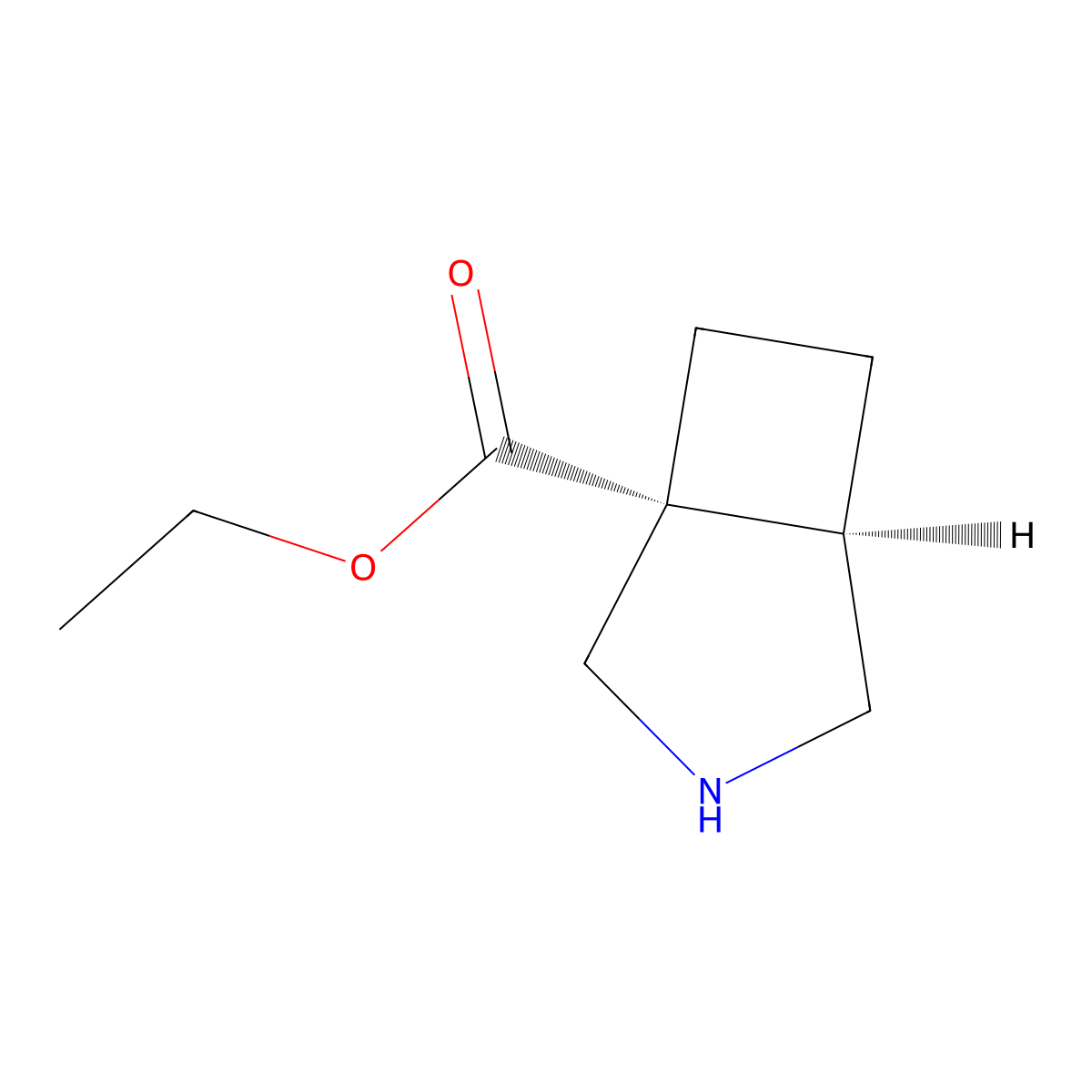 rac-ethyl (1R,5R)-3-azabicyclo[3.2.0]heptane-1-carboxylate molecular structure, CAS 2138253-14-0