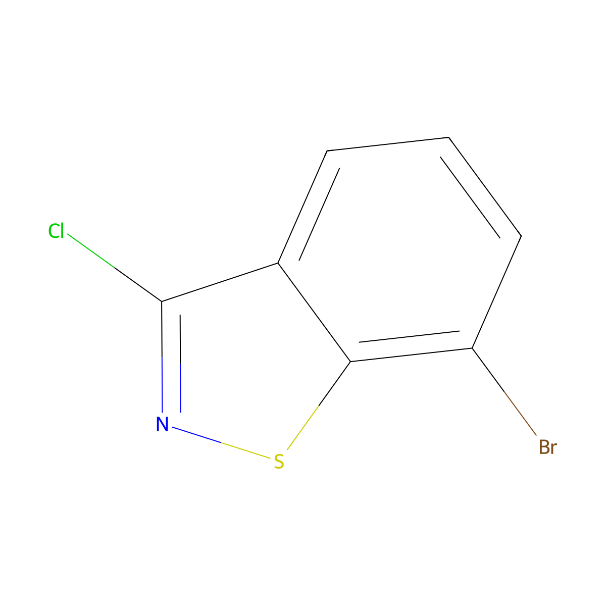 7-Bromo-3-chloro-1,2-benzothiazole molecular structure, CAS 2138254-24-5